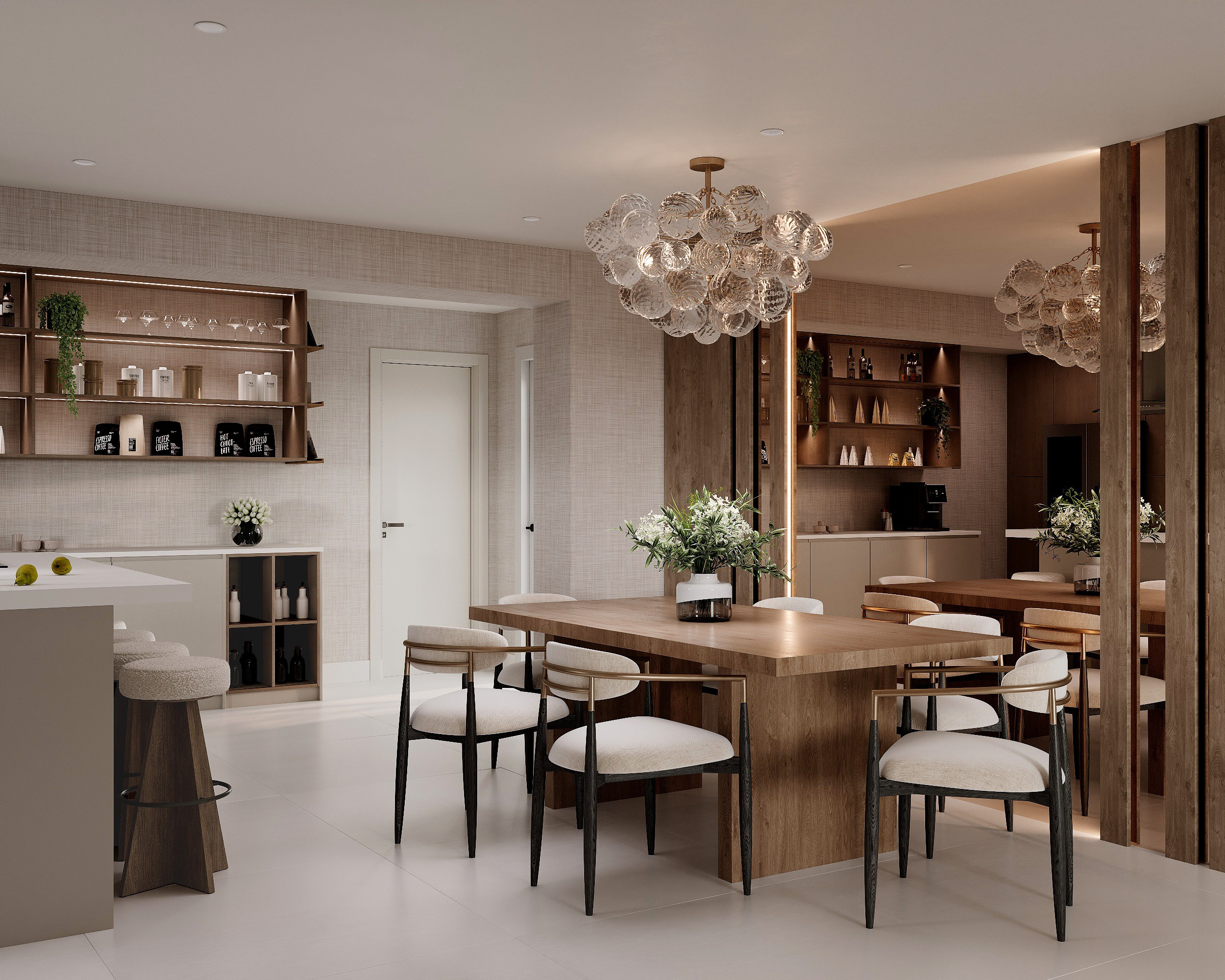 Kitchen/living/Maiami/Florida. Solovets visualization