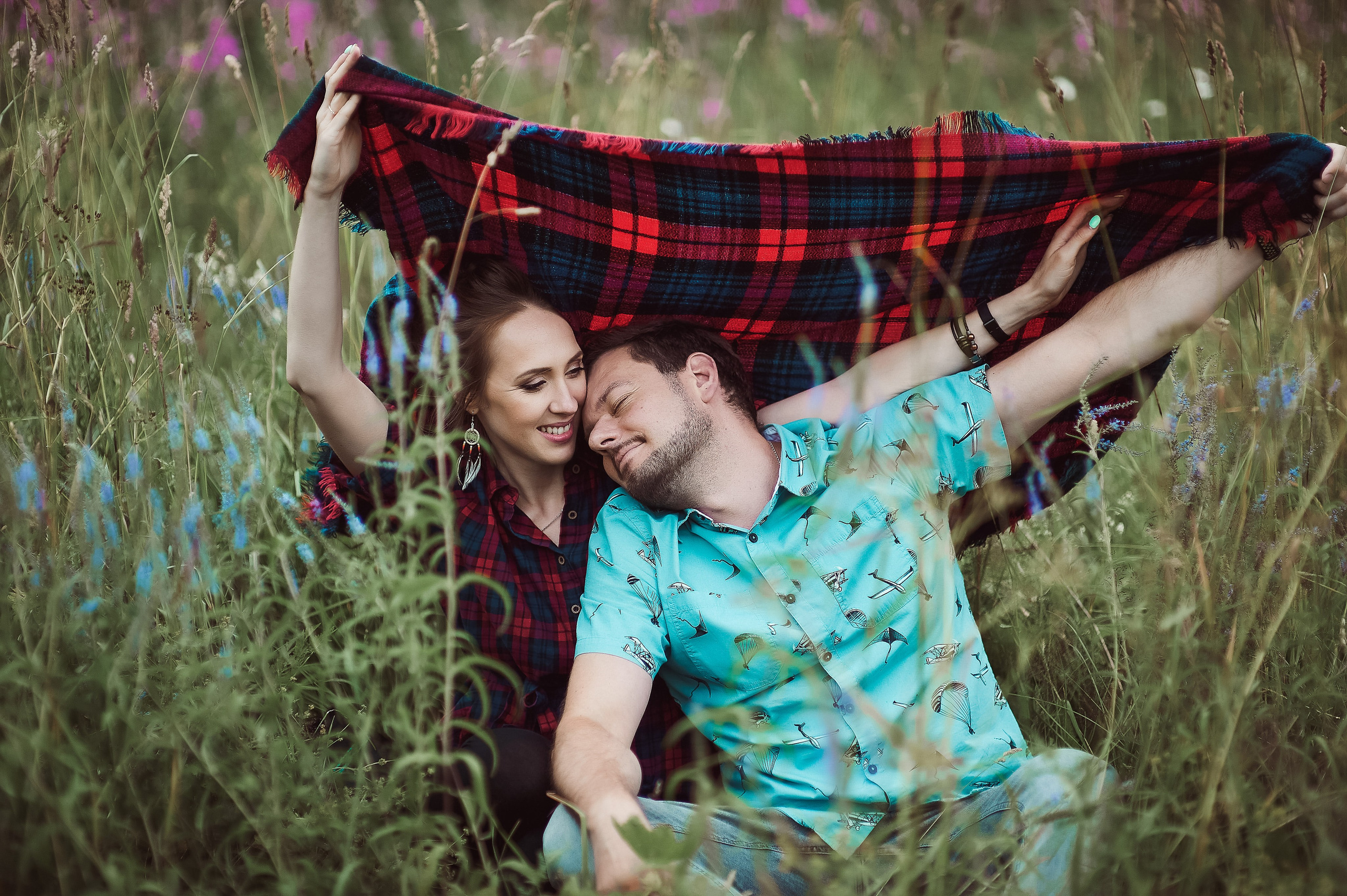 Александра и Вячеслав (фотосессия Love story на природе). Портретный, семейный и свадебный фотограф в Санкт-Петербурге и в Пушкине Ширяев Денис