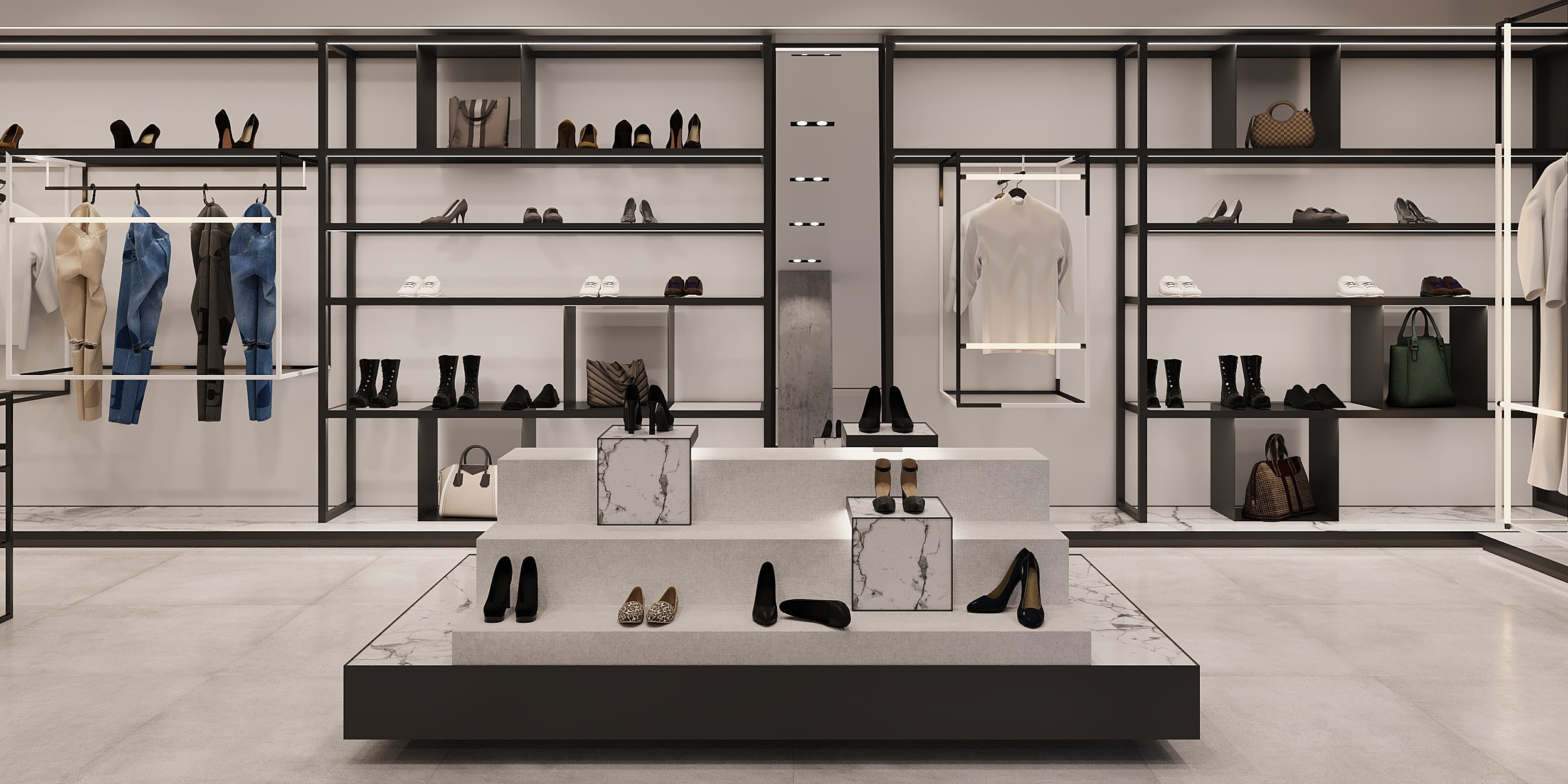 Обувной магазин Paolo Conte ТРЦ Афимолл Сити. Студия дизайна интерьера в Москве Калараш Александр