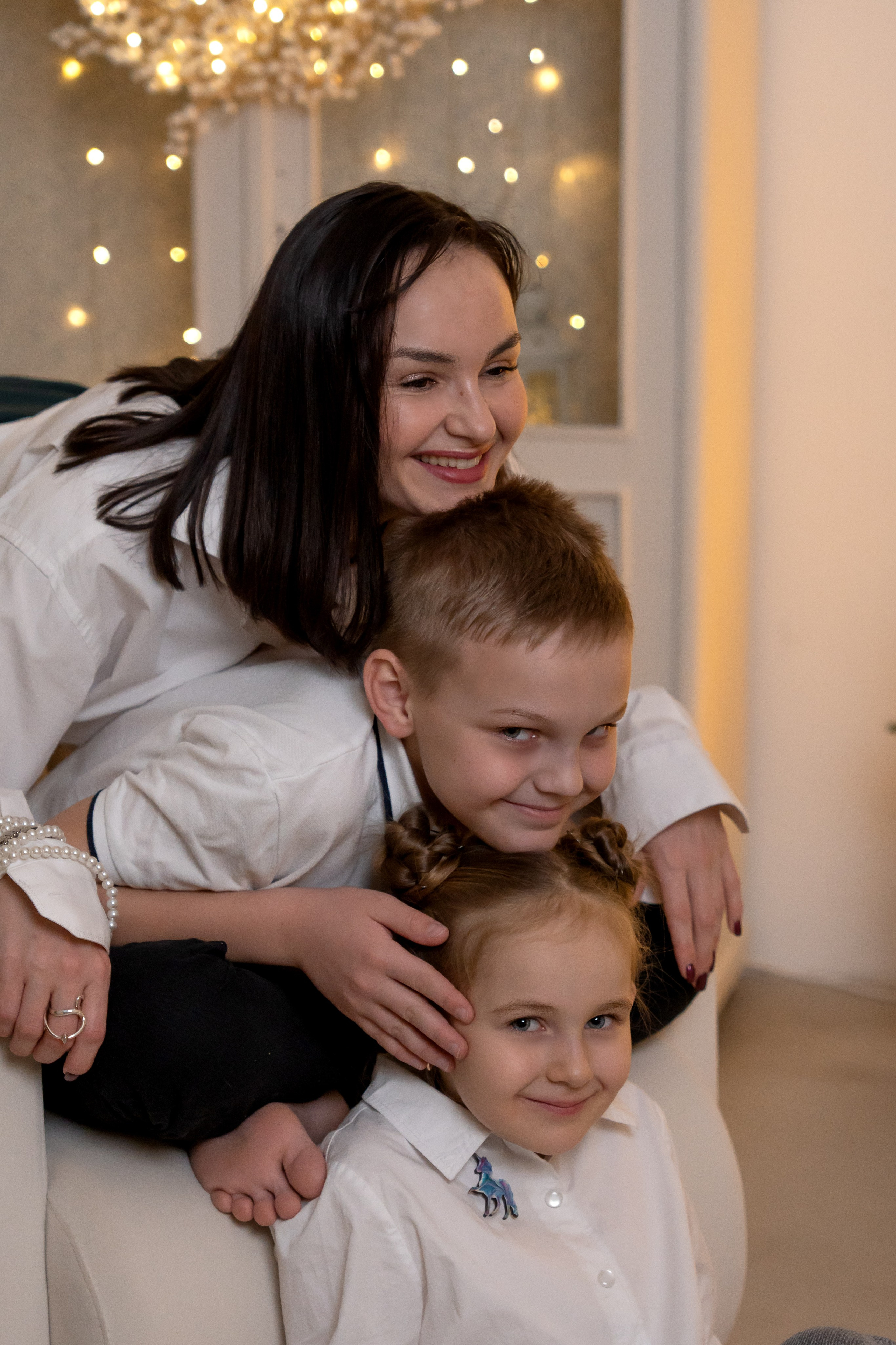 Новогодняя фотосессия для дружной семьи. Фотограф в Красноярске. Юлия Чаушанская