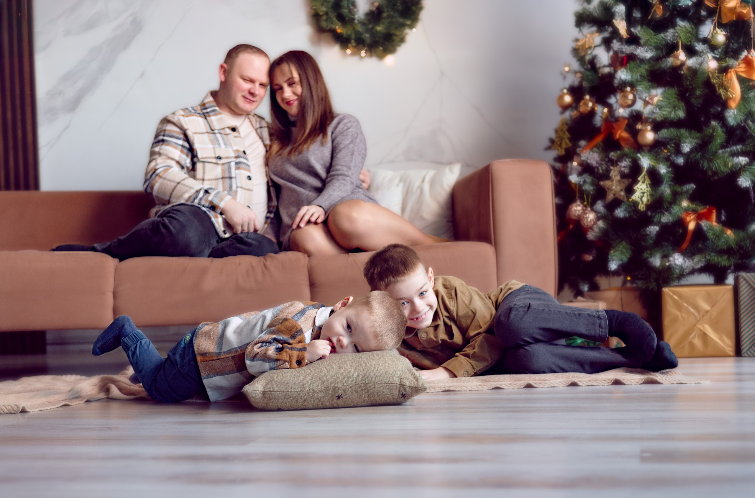 Семейная новогодняя фотосессия