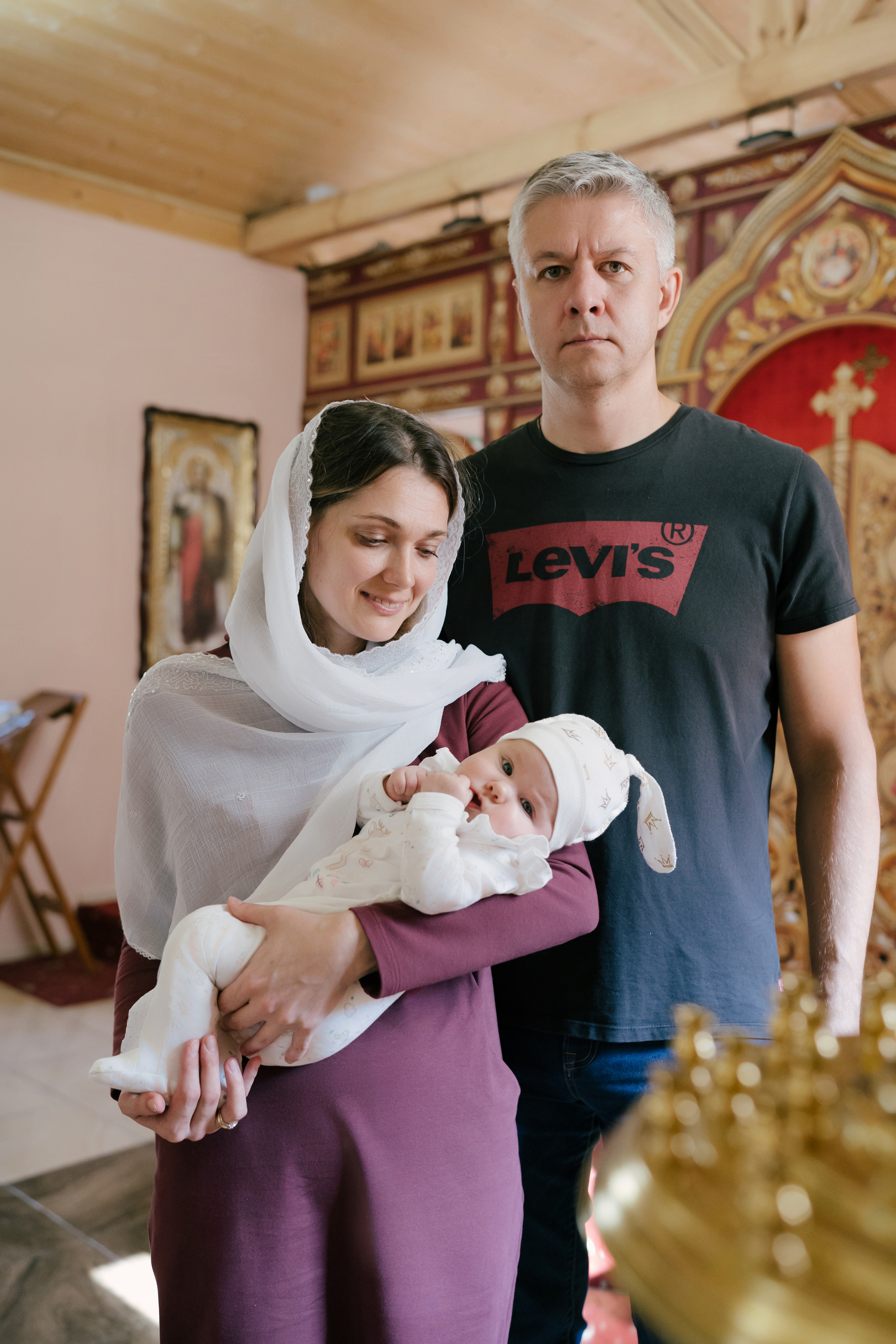 Крещение Софии. Рассказовка. Семейный фотограф и фотограф на таинства в Москве Юлия Калайджян