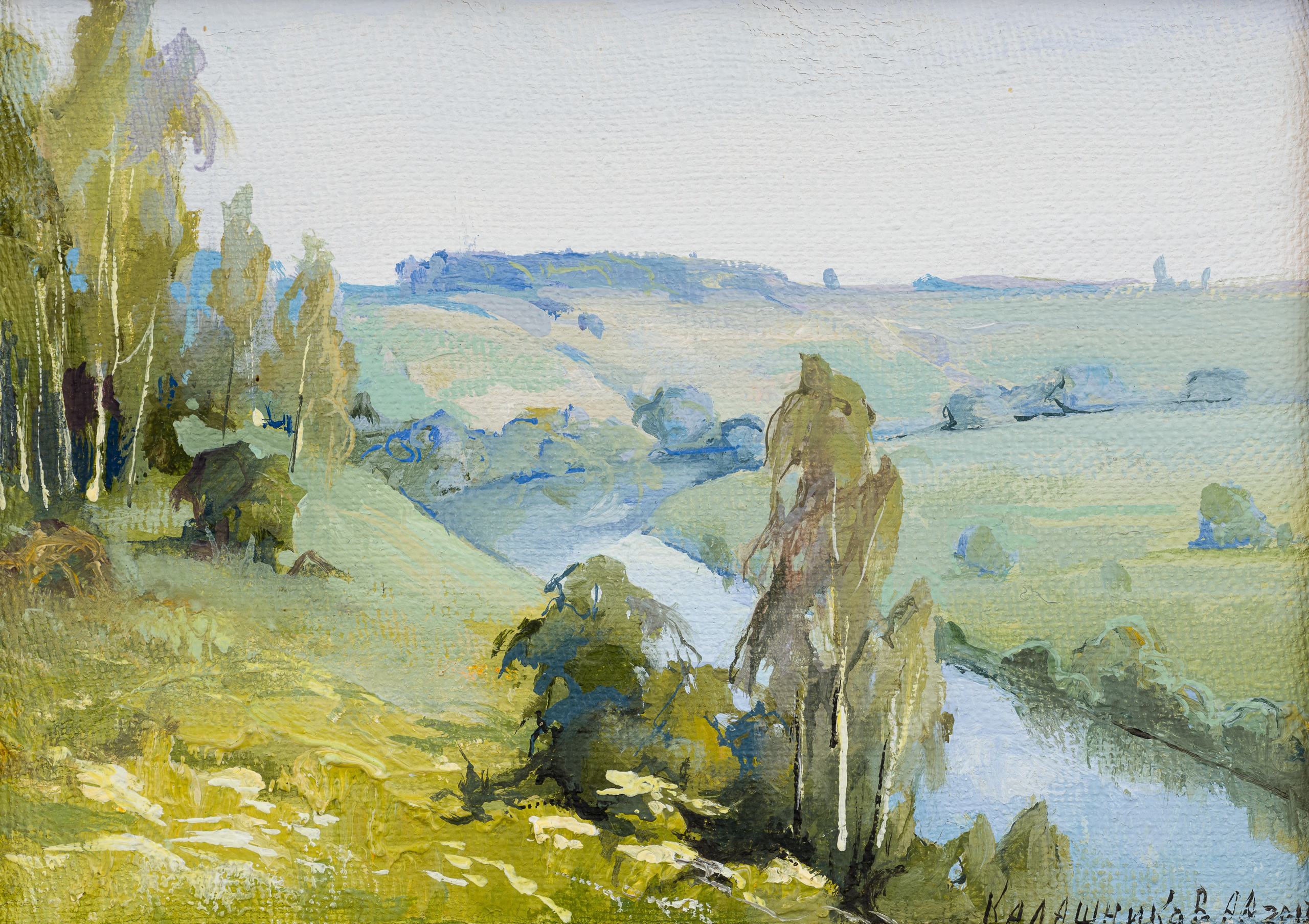 «Весна» - художник Александр Калашников (холст, масло, 18x13см, 2010)