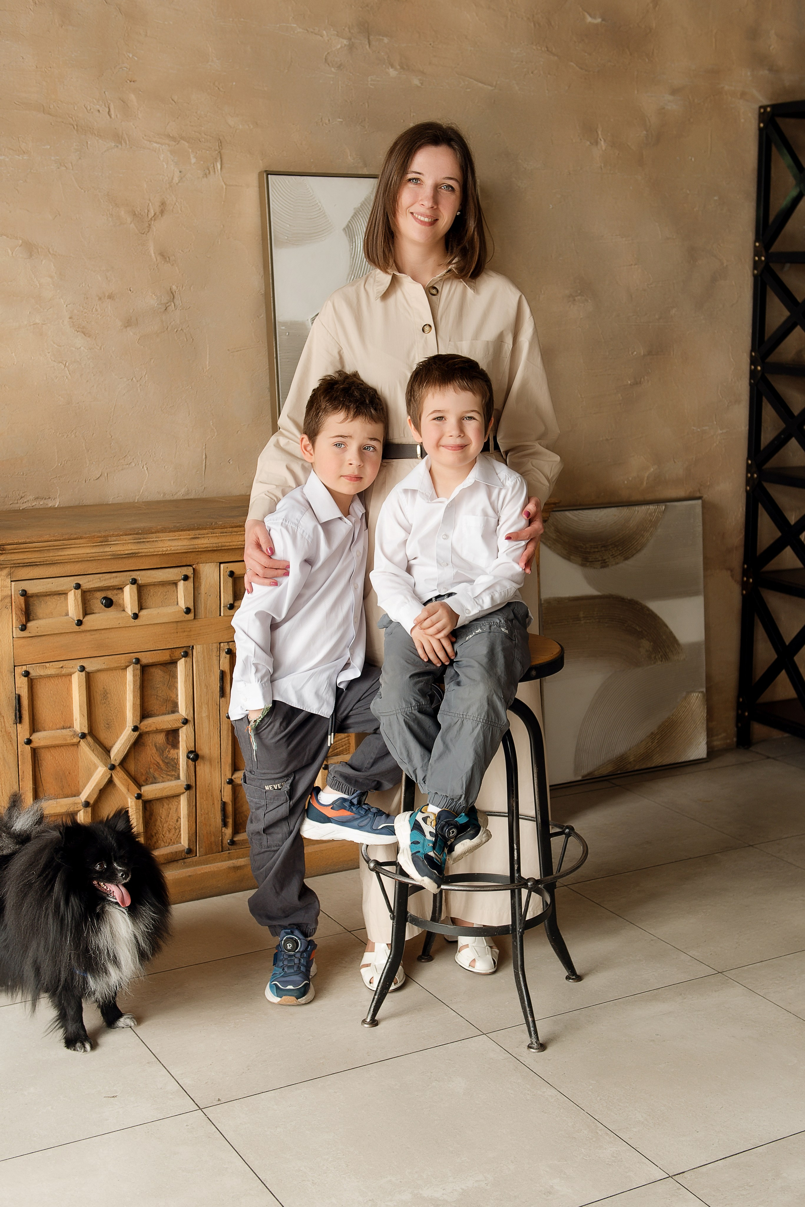 Семейная съёмка в студии. Детский фотограф в Долгопрудном и Москве