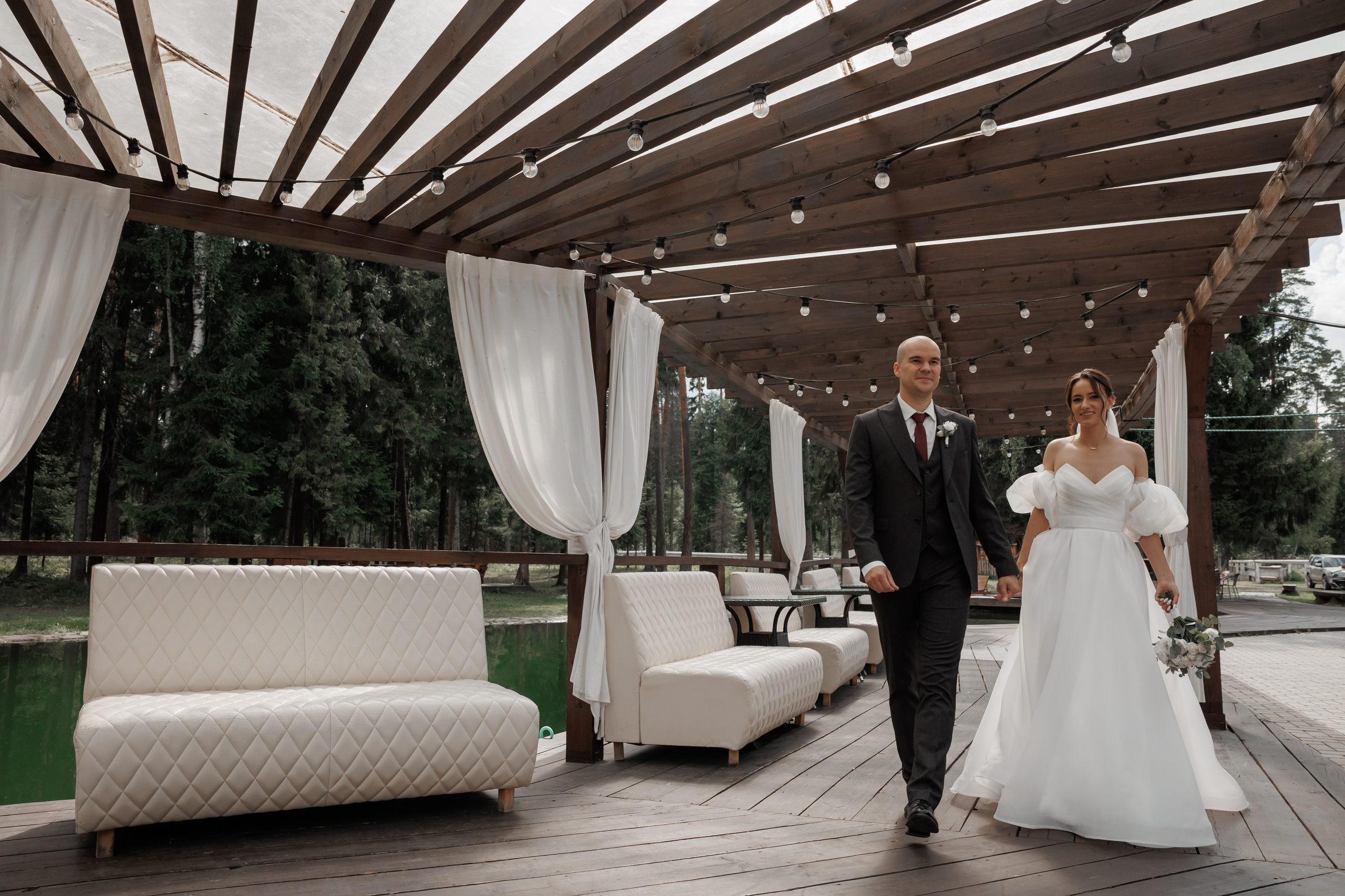 Полина и Дмитрий, загородный клуб «Барин», ЗАГС в г. Пушкино. Свадебный и репортажный фотограф (Москва, Королев и другие)