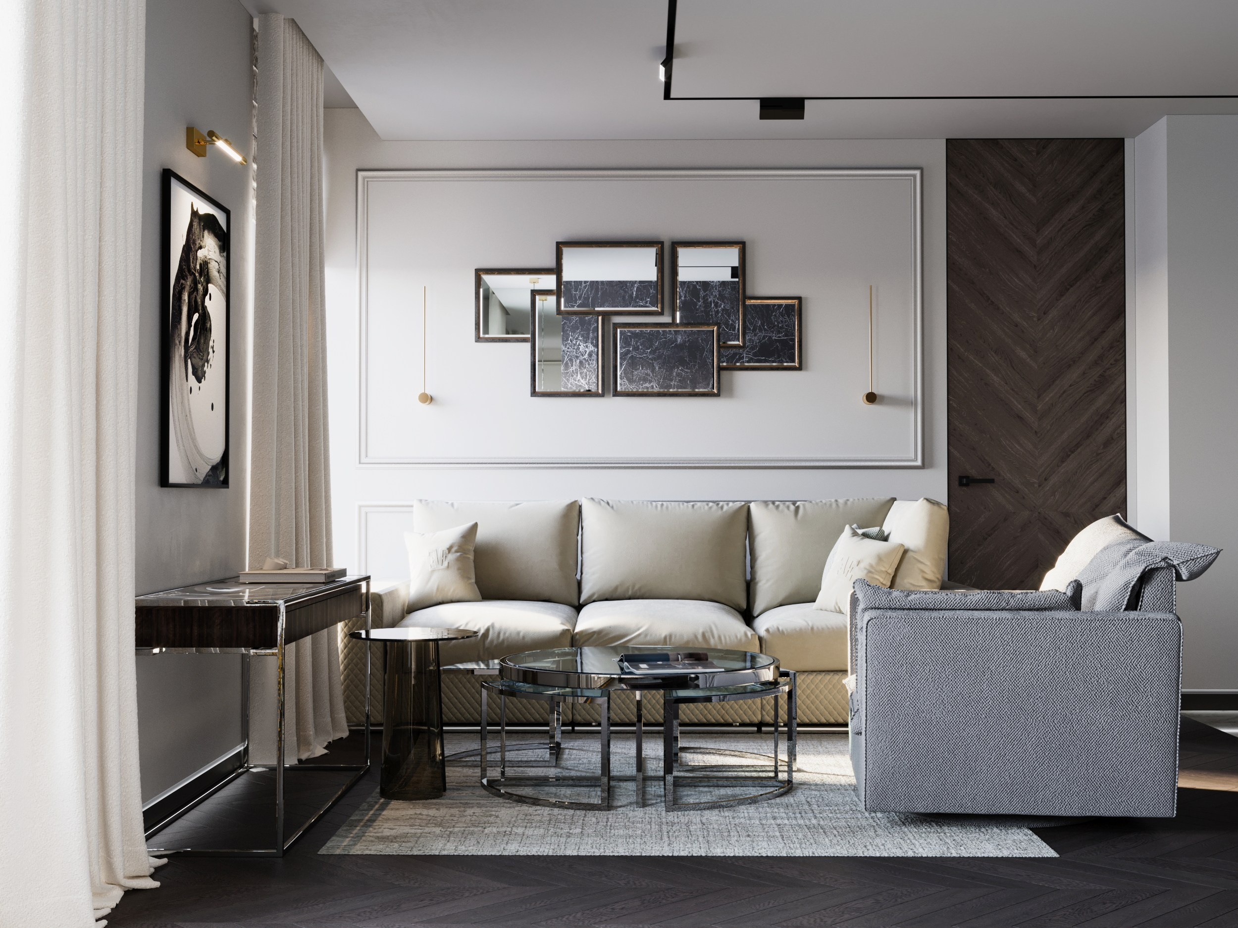 Кухня-гостиная в квартире. Клиент Майер Дарья. Евгений Пырков — 3d визуализатор интерьеров и экстерьеров России