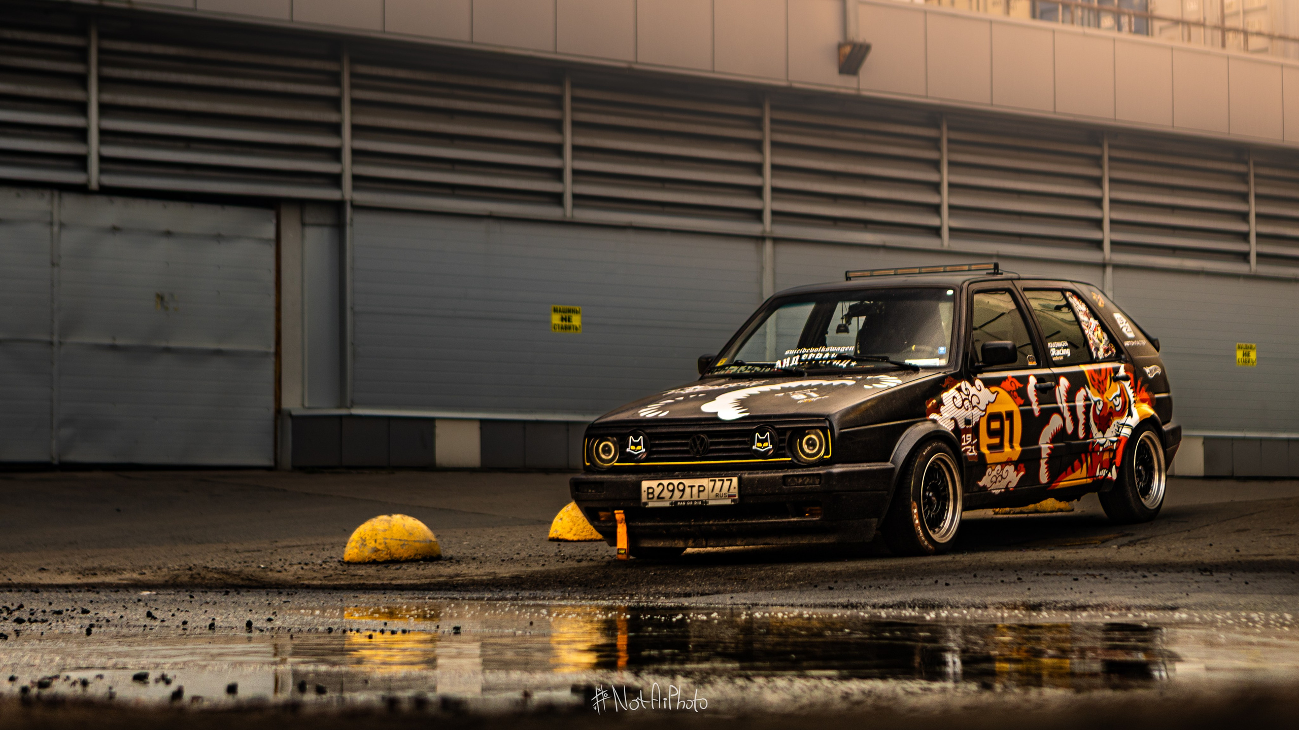 Медиа-сопровождение авто-проекта VW Golf 2. #NotAiPhoto — автомобильный фотограф