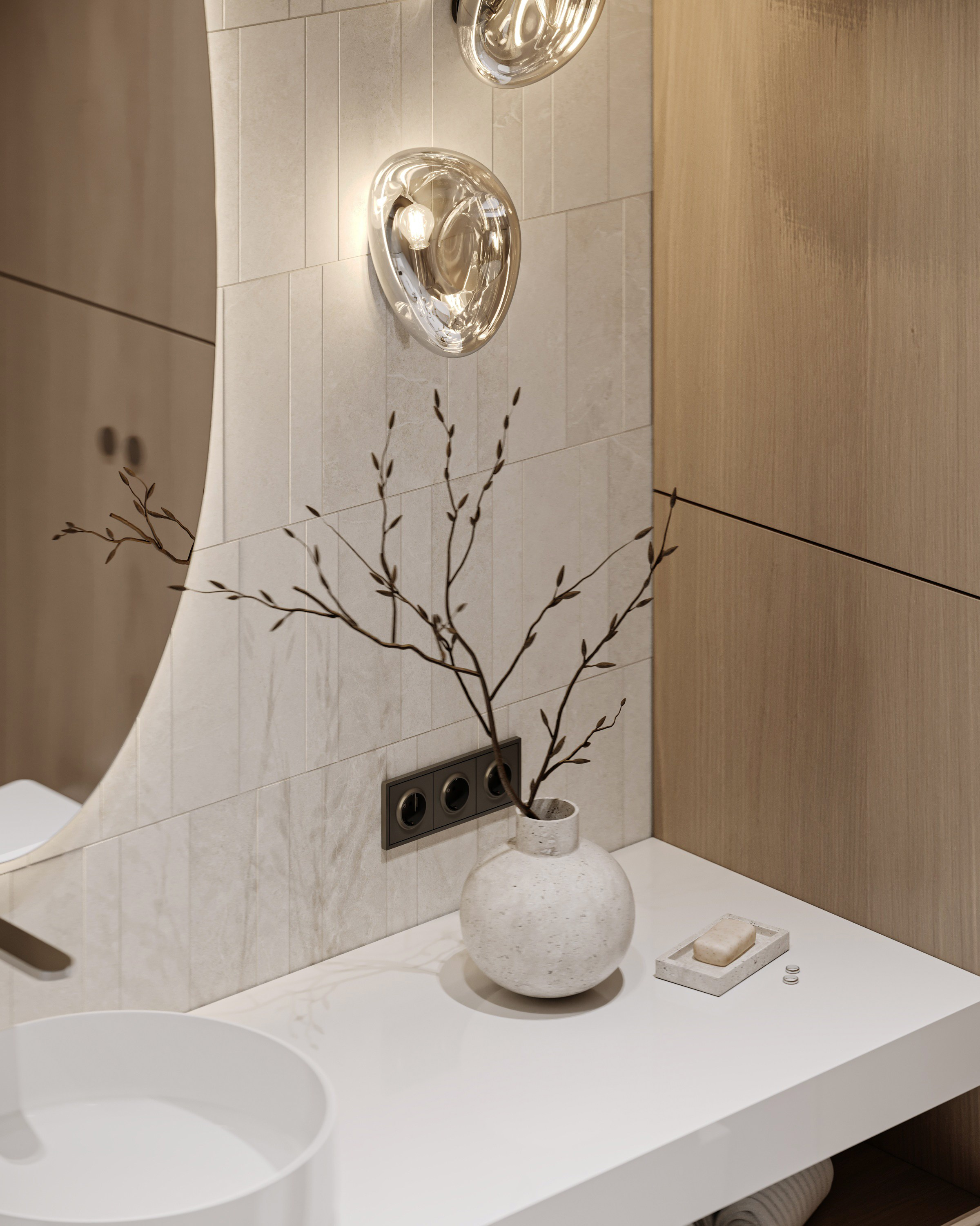 Дизайн-проект санузла в стиле минимализм