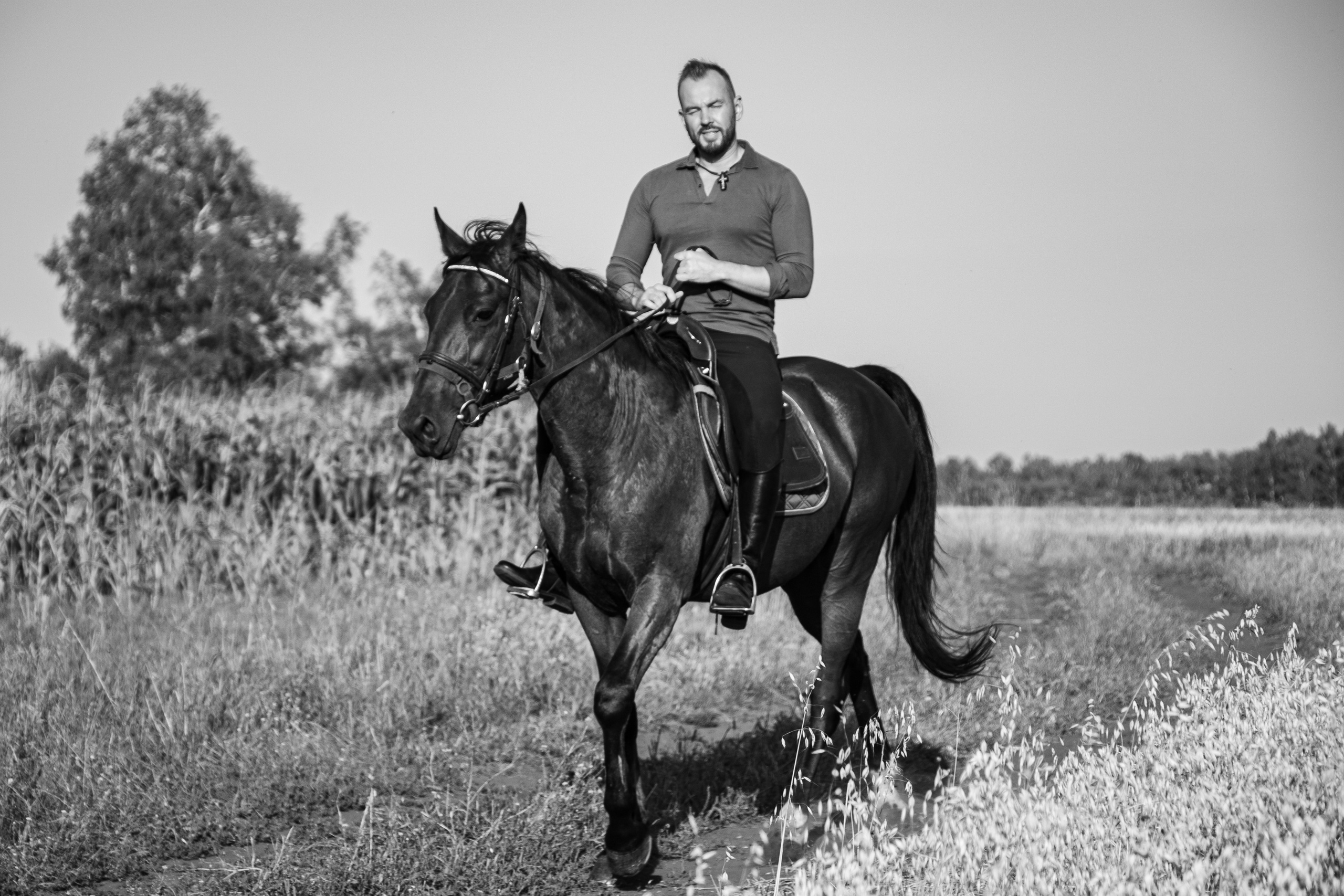 Александр Борматов и Пегас. Фотосессии с лошадьми в Москве, Новосибирске