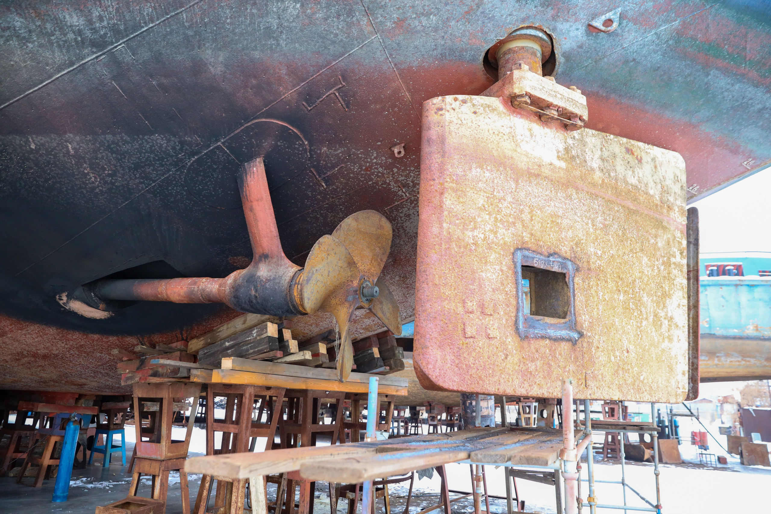 ЗАО нефтефлот Зимние фото + закаладка киля Судна. Фотограф в Самаре Максим Тырин