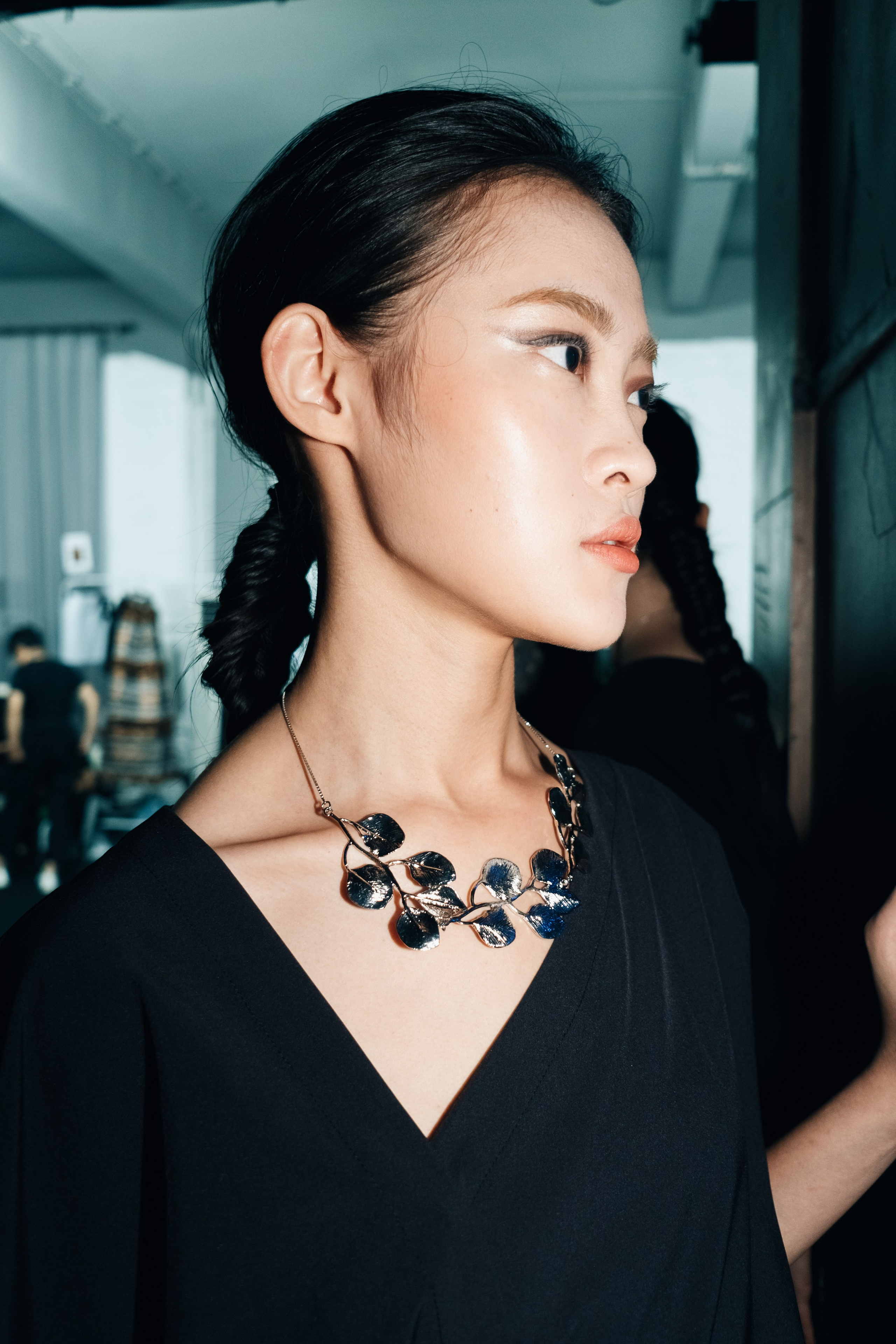 Backstage at Beijing Fashion