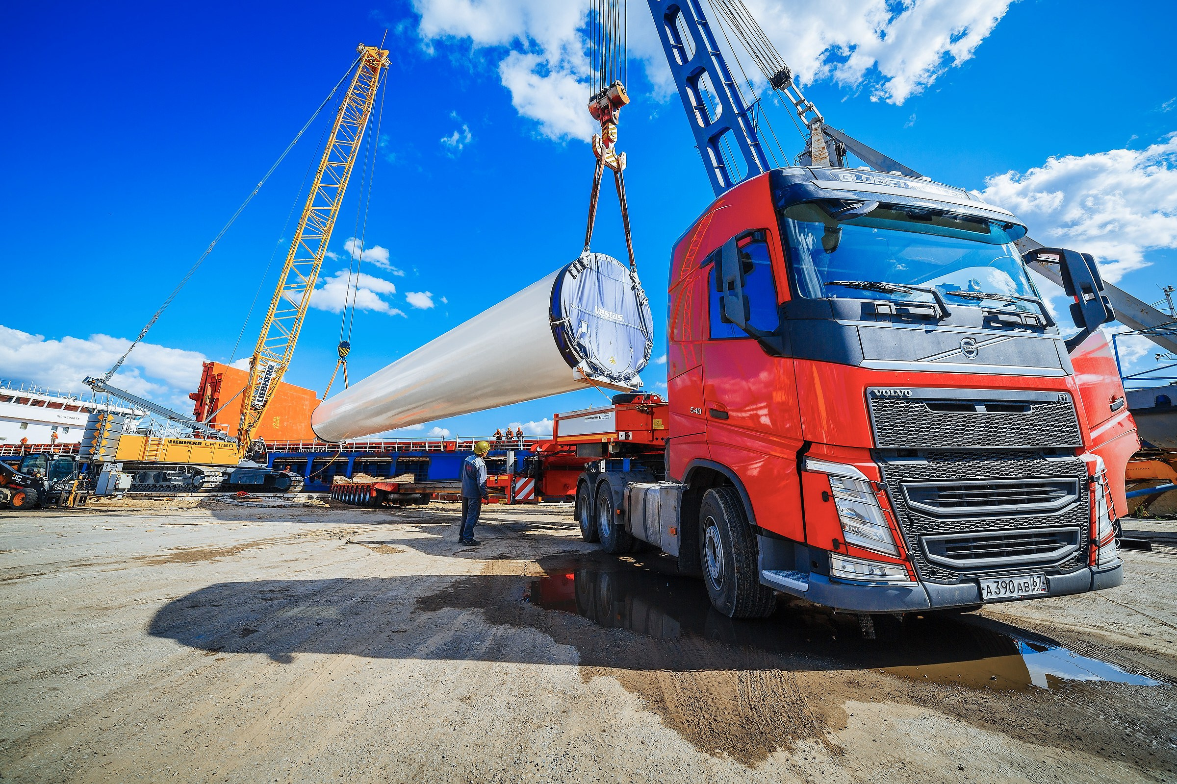 MAMMOET транспортировка ветрогенераторов VESTAS в Казахстан. Фотограф на мероприятие, свадьбу в Тольятти, Самара | Демотченко Андрей