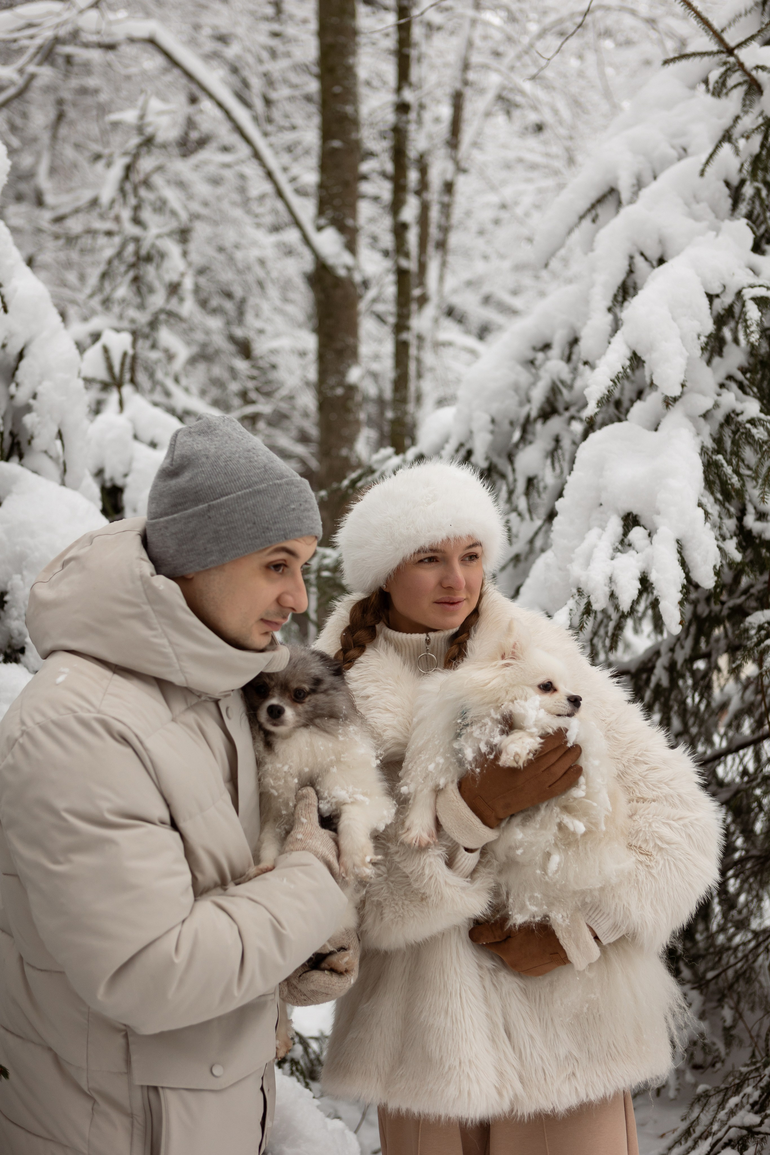 Новогодняя фотосессия с собачками в шуваловском парке. Свадебный фотограф в СПБ | Санкт-Петербурге Анастасия Рахимгулова