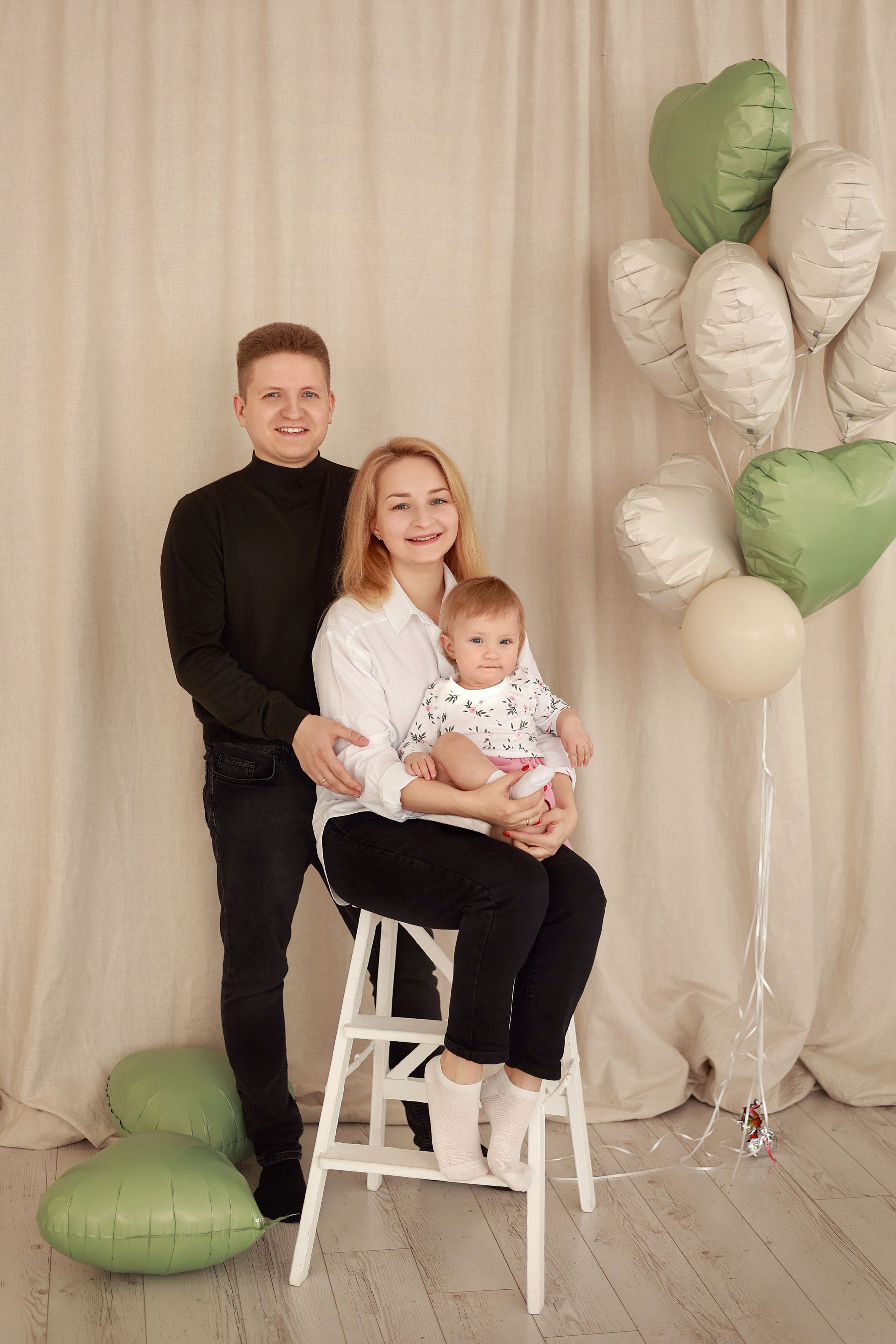 Таечке 1 годик (фотостудия ОКНА). Семейный и детский фотограф в Перми Мария Карабатова