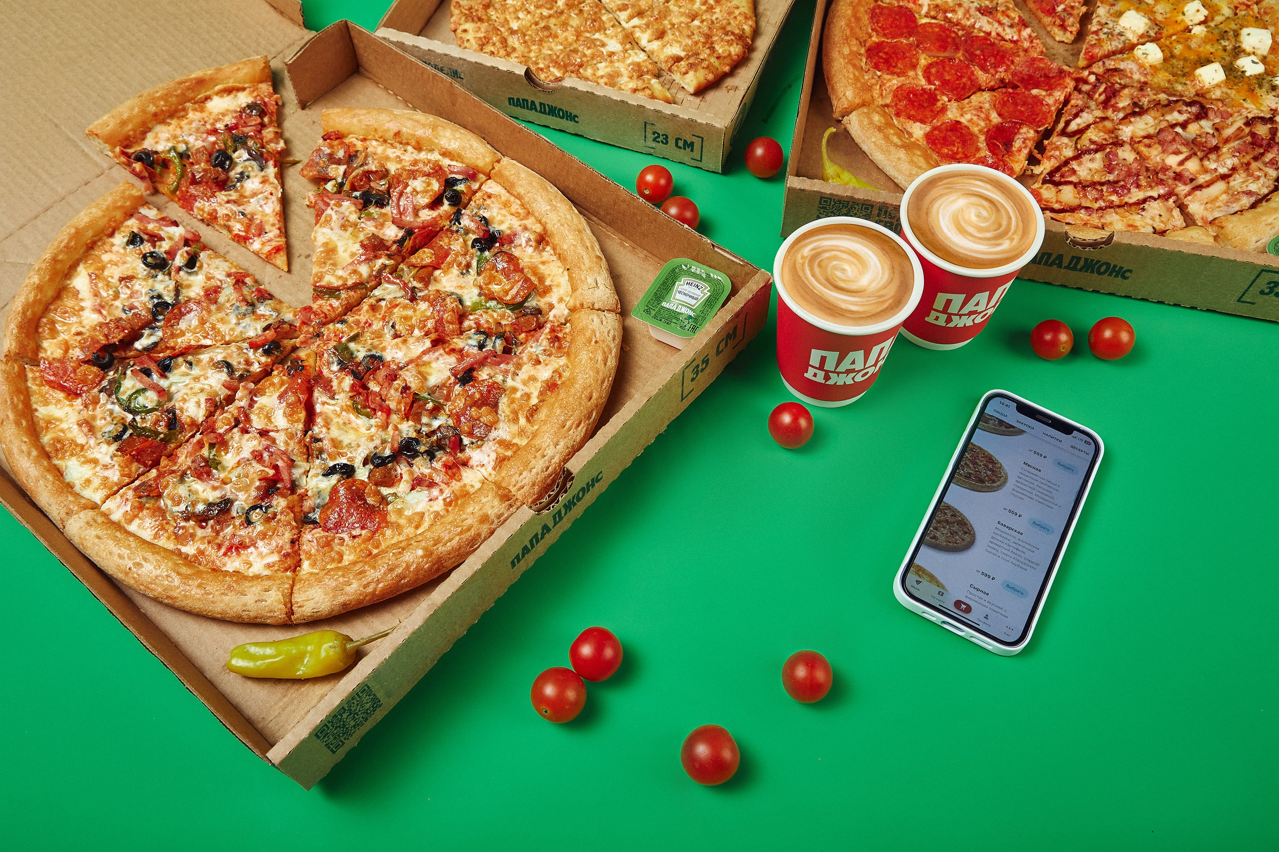 Съёмка для сети ресторанов «Папа Джонс»