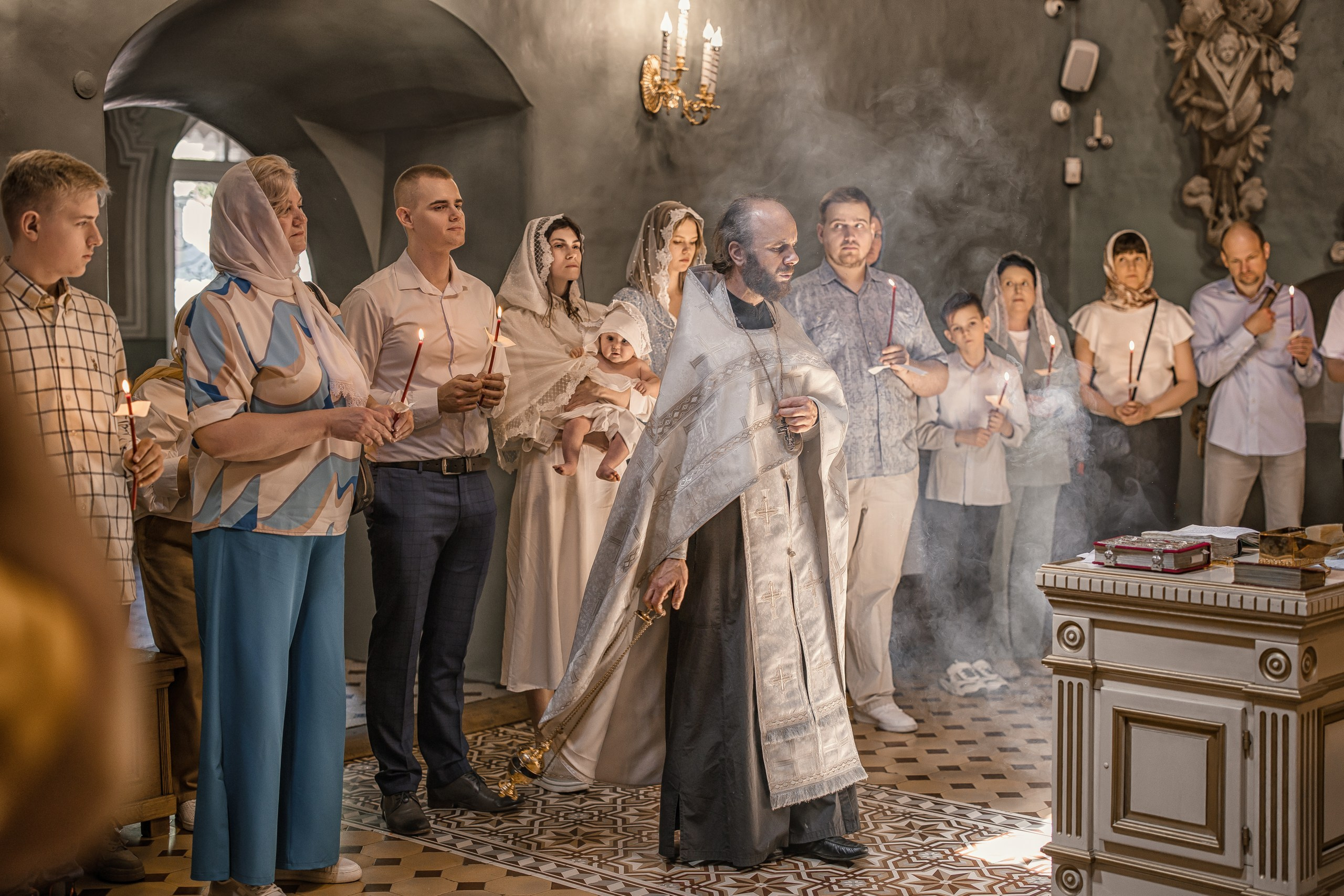 Таинство крещения. Семейный и детский фотограф в Москве Орешина Юлия