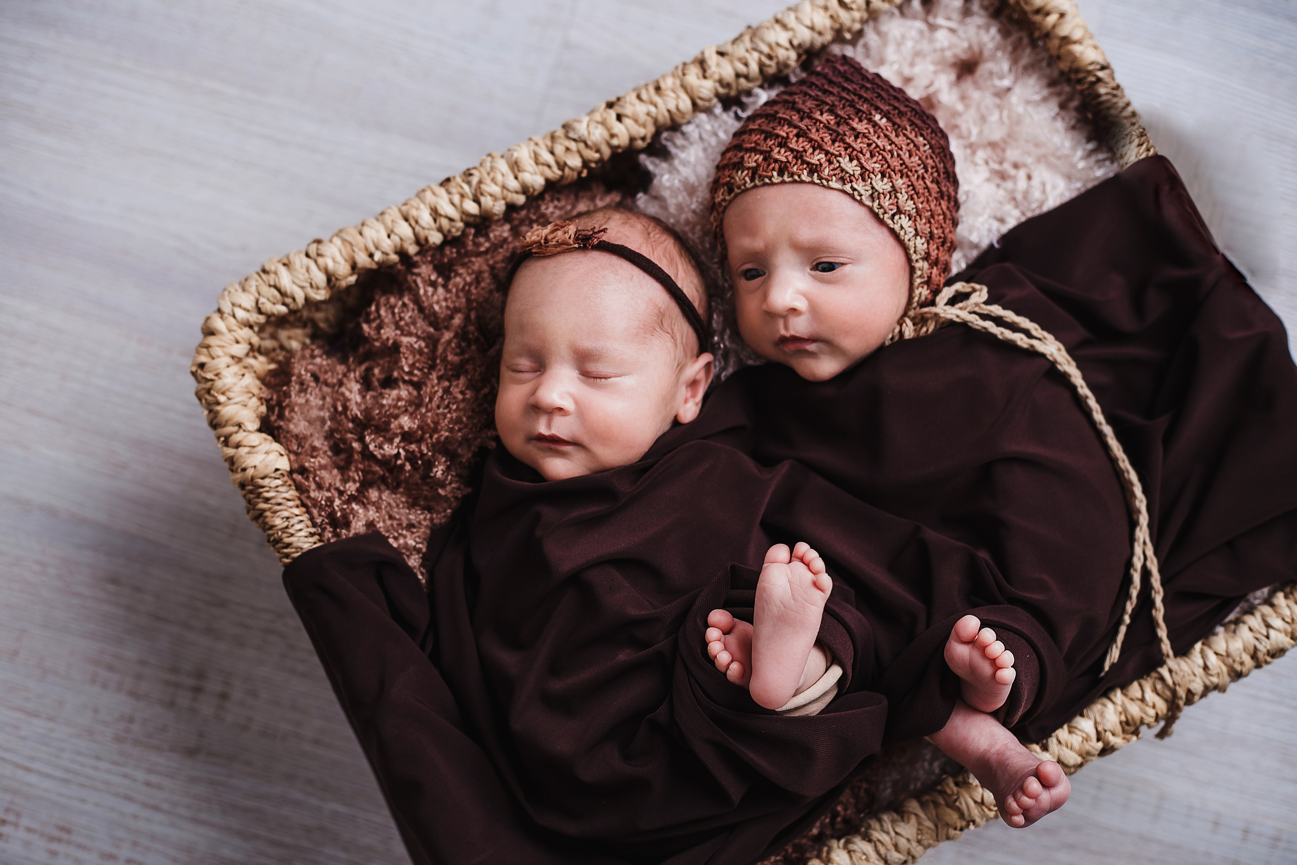 Таисия и Есения, пакет «Стандарт», 21 день. Фотограф новорождённых Екатерина Боброва. Ульяновск