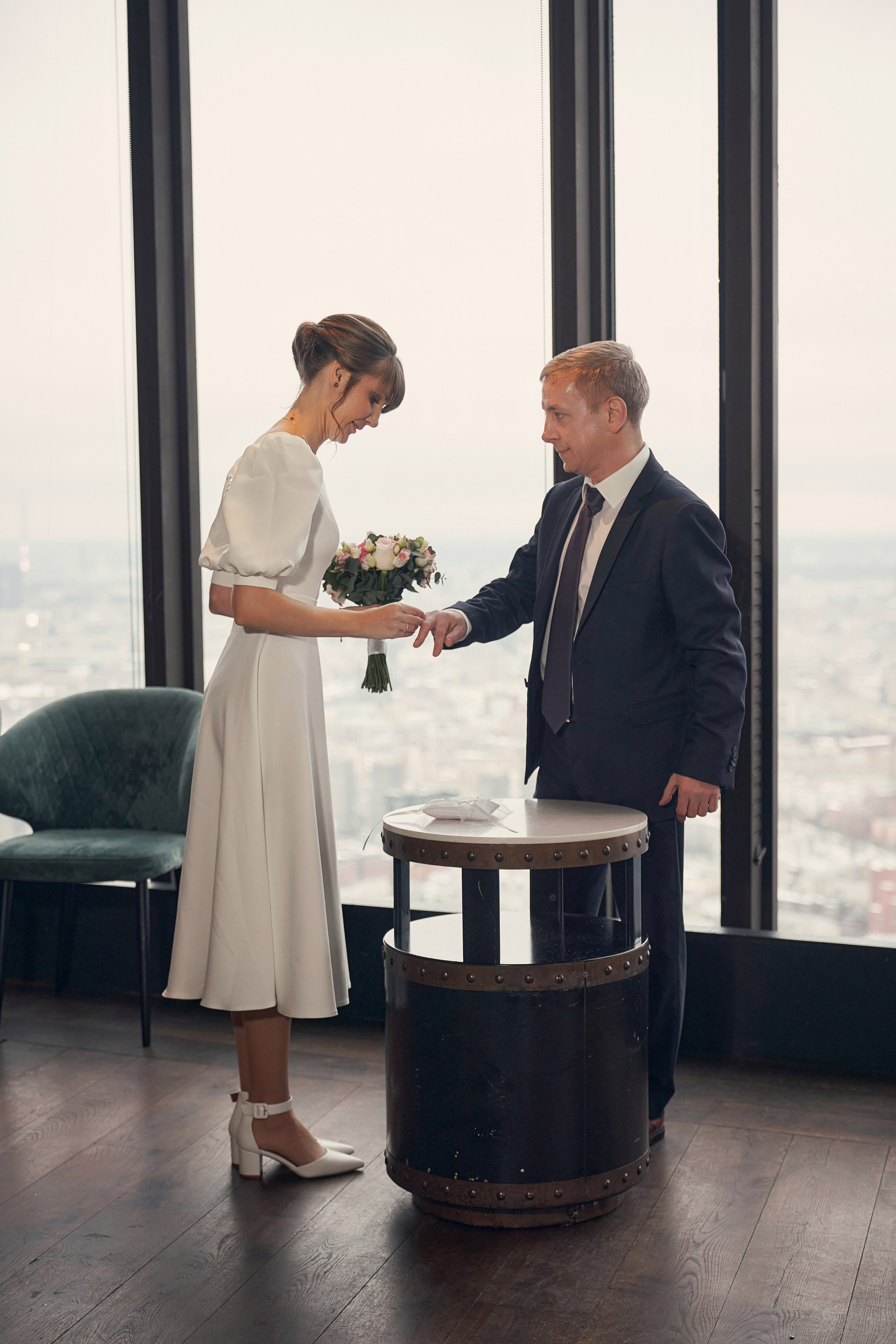 Свадебная Фотосессия в Москва-Сити, ресторан Birds