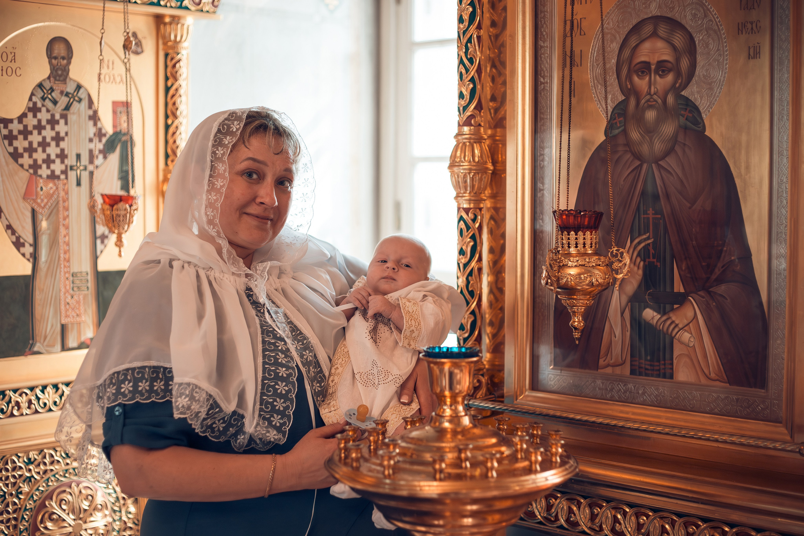 Крещение Сергея в храме Успения Богородицы с. Истомино