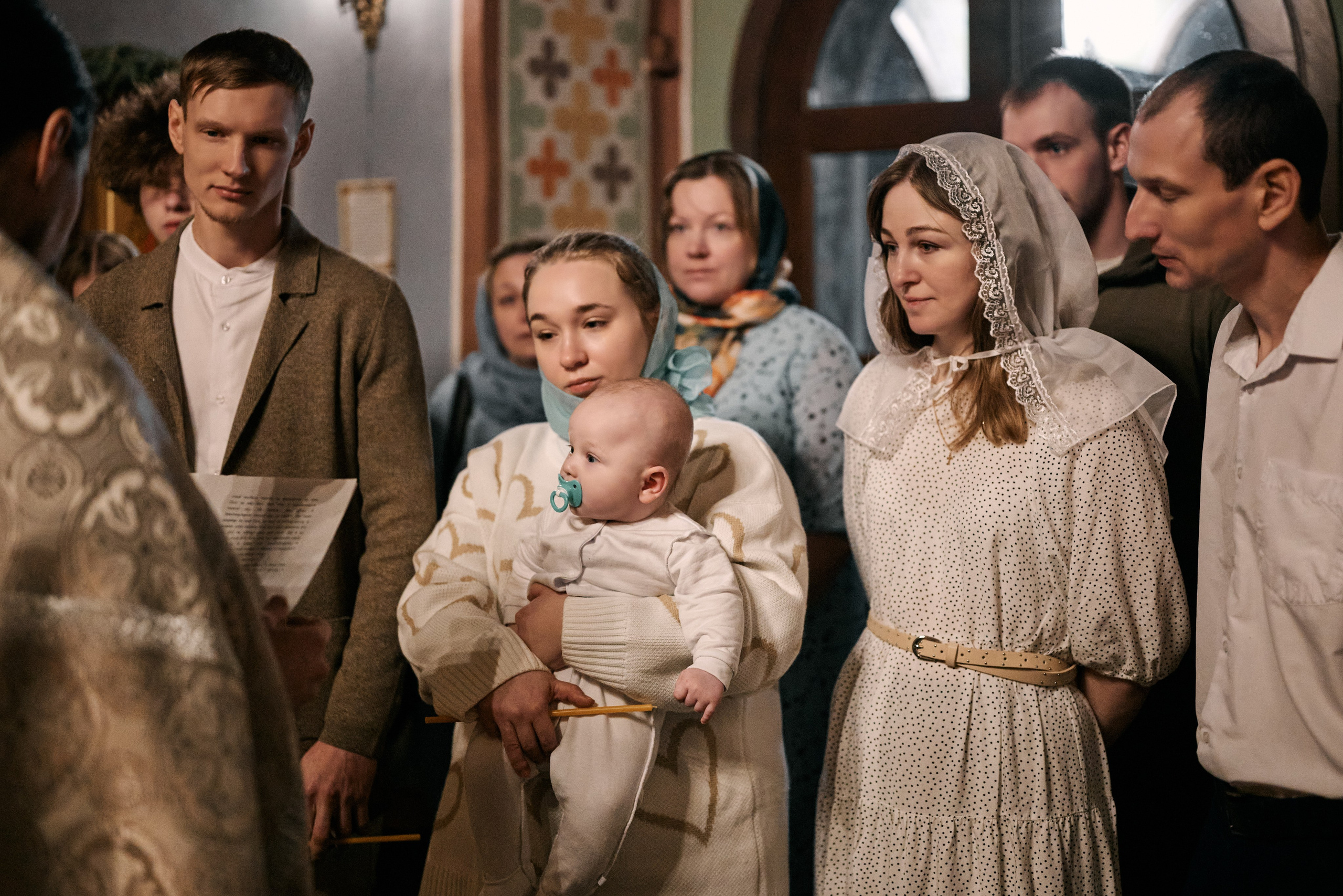 Крещение в храме Василия Великого на Горке. Свадебный фотограф Надежда Максимова