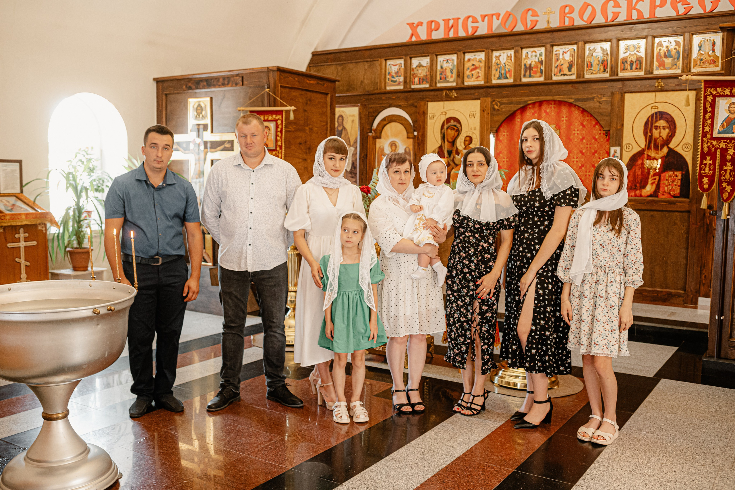 Крещение. Посёлок М. Горький. Свято — Пантелеимоновский храм. Свадебный фотограф Кропоткин Краснодар