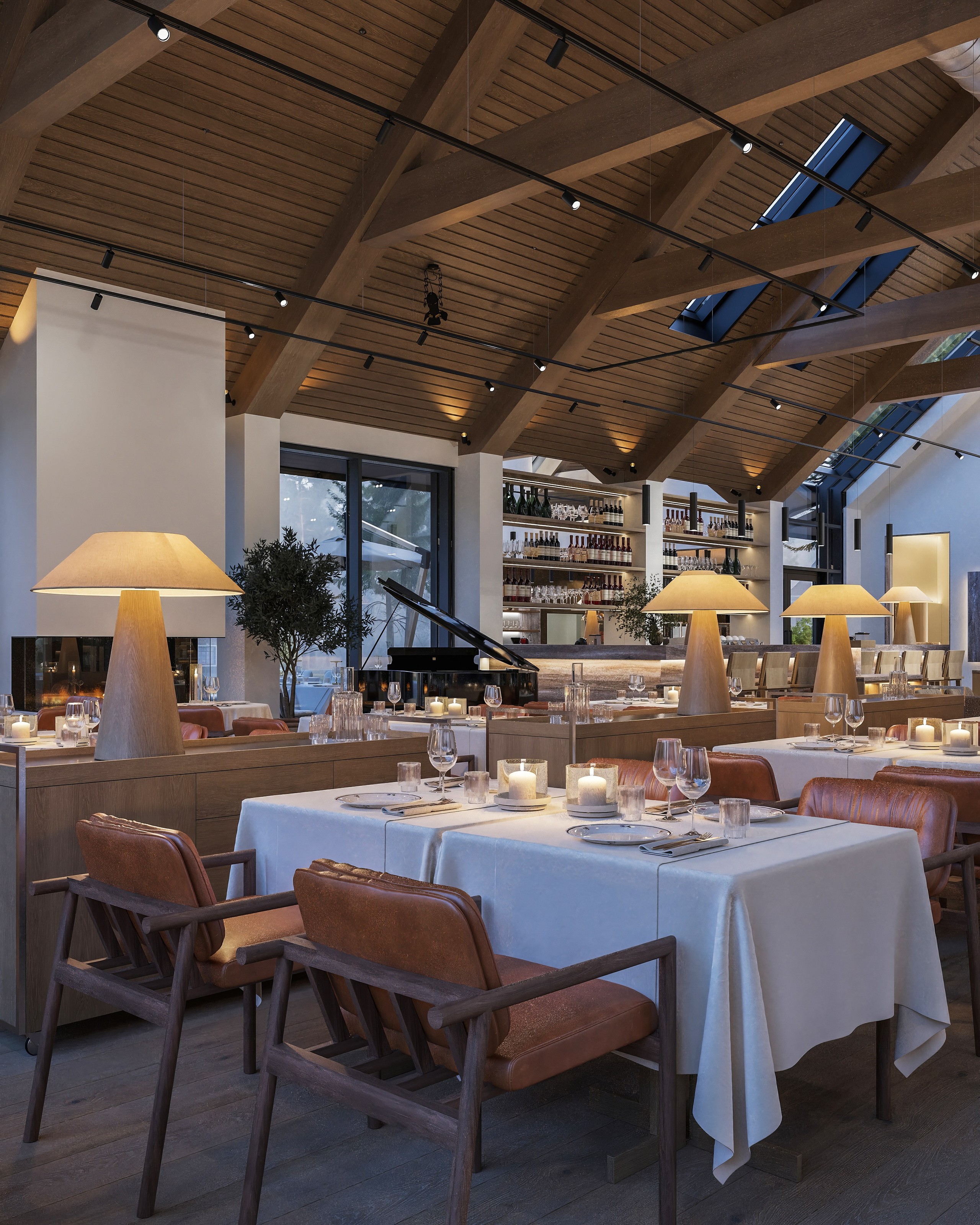 Ресторан у озера в Подмосковье — 3D-визуализация архитектуры и атмосферы. 3Д Визуализация Интерьера и Архитектуры