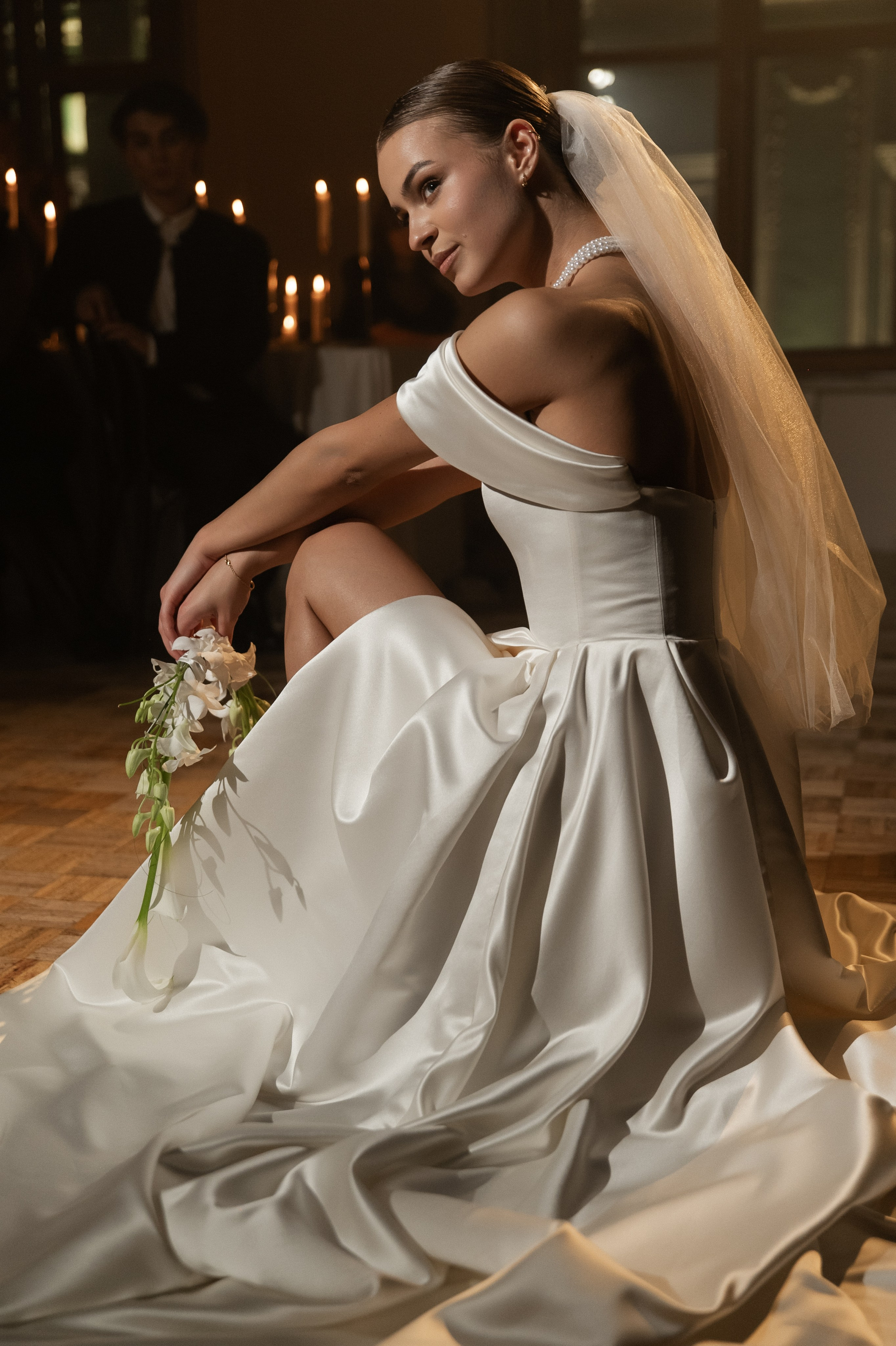 Камерный свадебный ужин при свечах в старинном особняке в фотостудии 21. Kult. Ярослава Ерина — свадебный фотограф в Москве