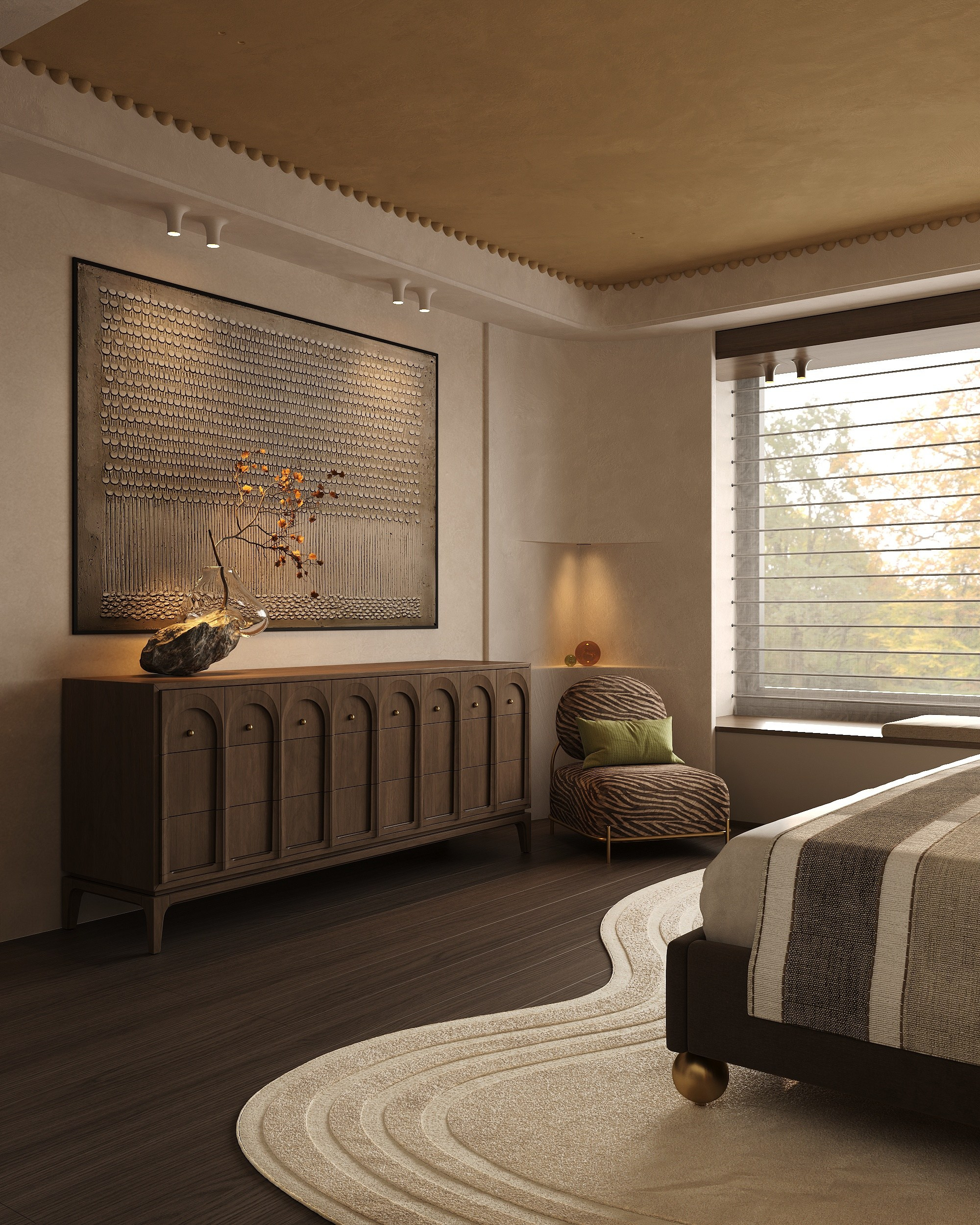 Cozy bedroom. Solovets visualization