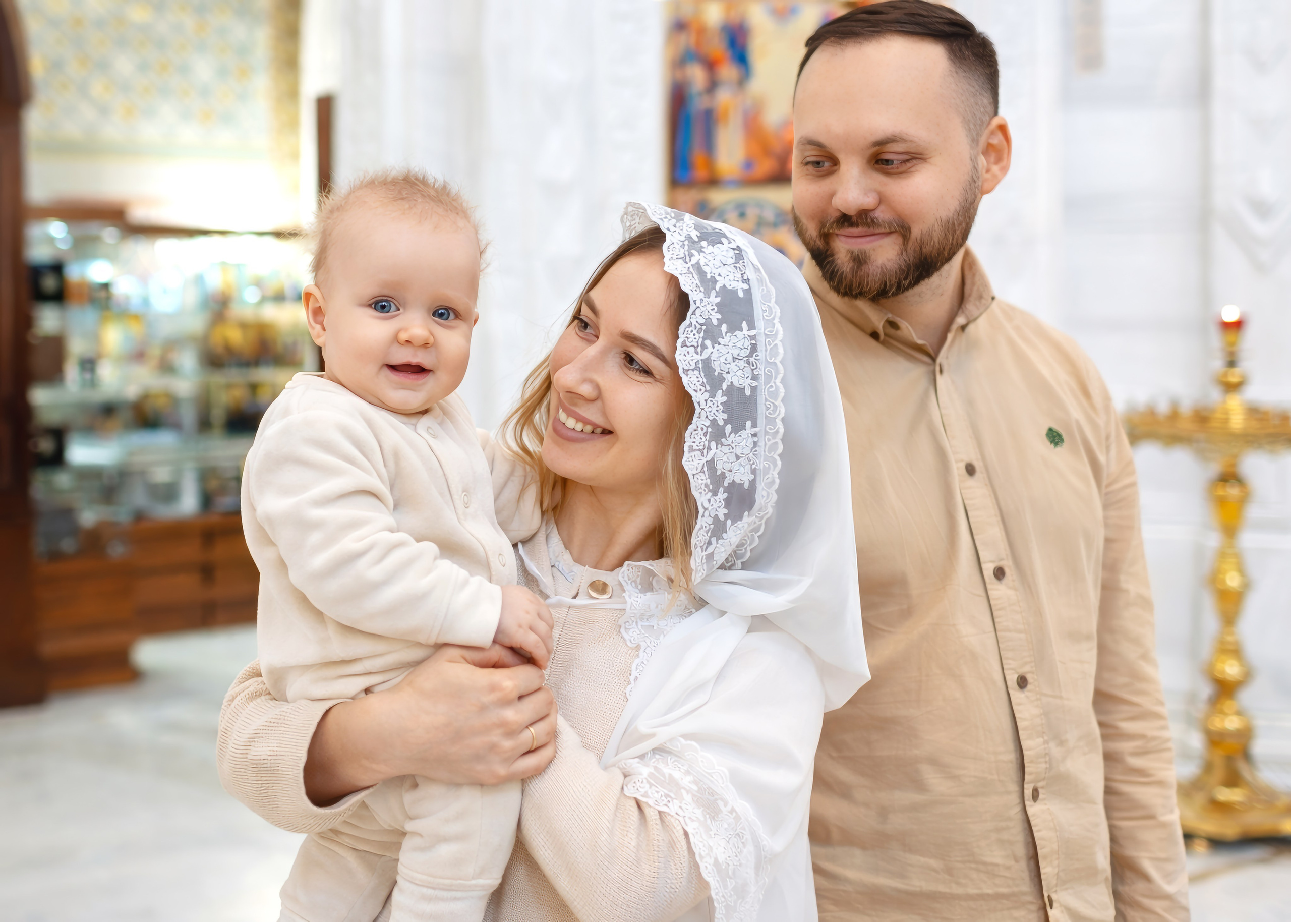 Крещение Леонида. Семейный и детский фотограф в Москве Юлия