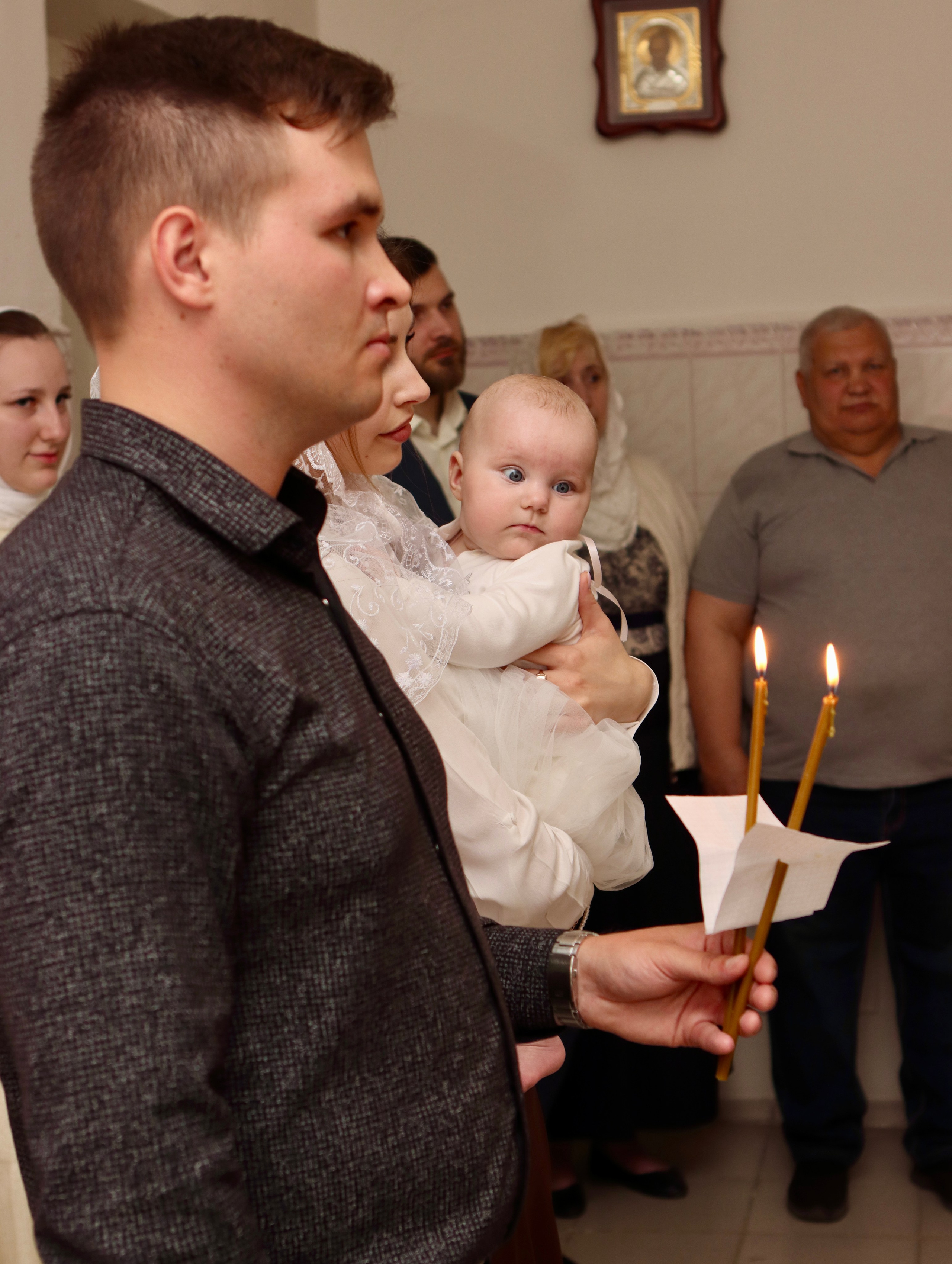 Анастасия и Вадим — крещение Виктории. Фотограф в Курске Смирнов Евгений