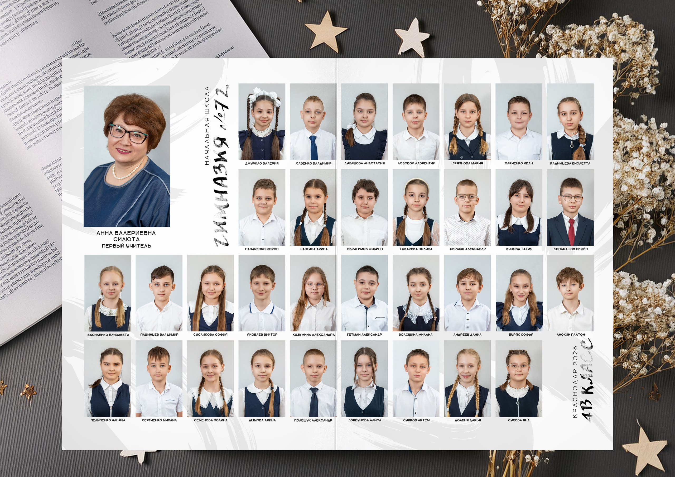 Альбом 4-9 класса (5 разворотов) * Более 10 вариантов обложек на ваш выбор. ФОТОГРАФ ВЫПУСКНЫХ АЛЬБОМОВ в Краснодаре Ворчик Татьяна