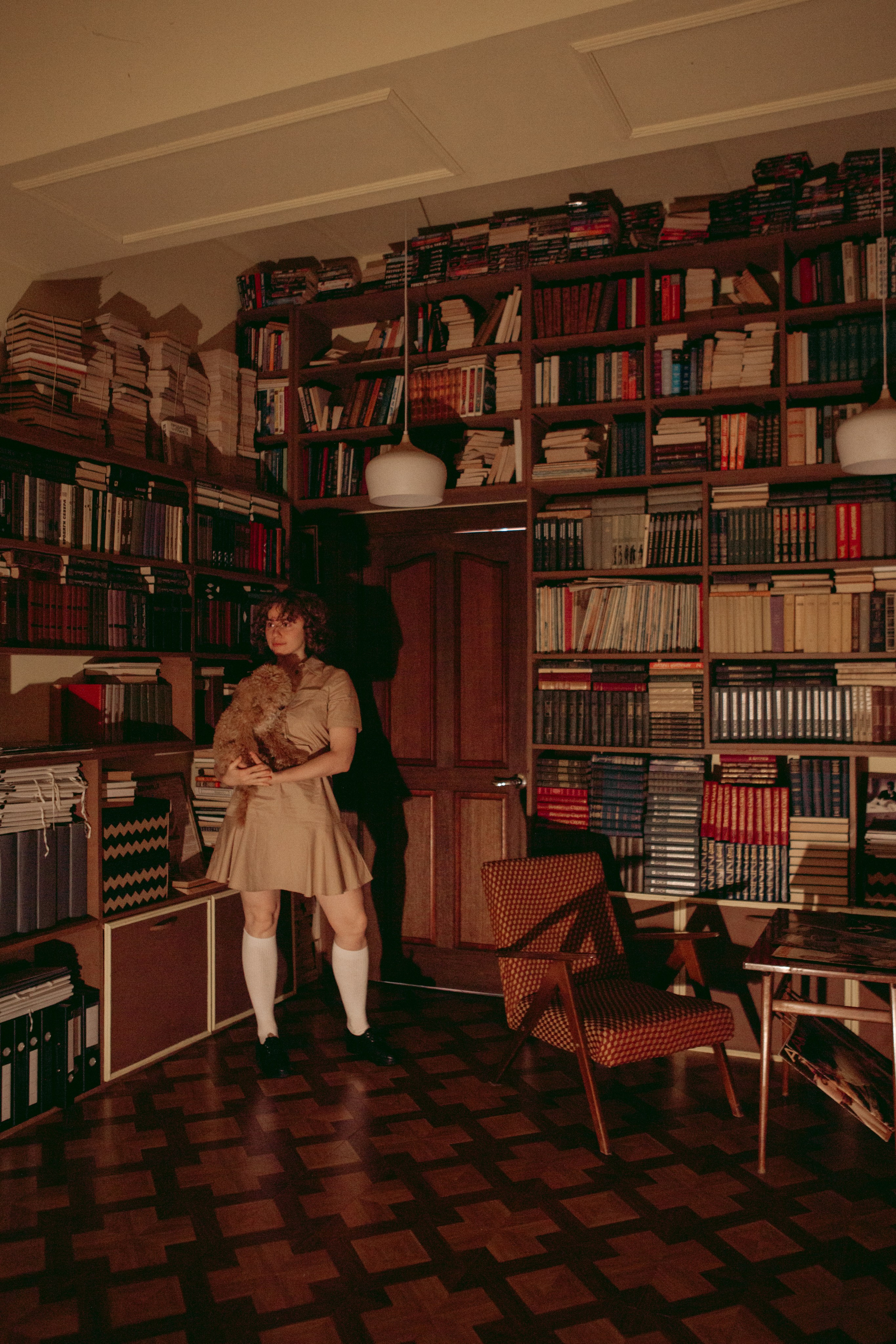 A cinematic daydream in the spirit of Wes Anderson’s style. Portrait, family and pet photographer in Cyprus, Ksenia Bourdelle