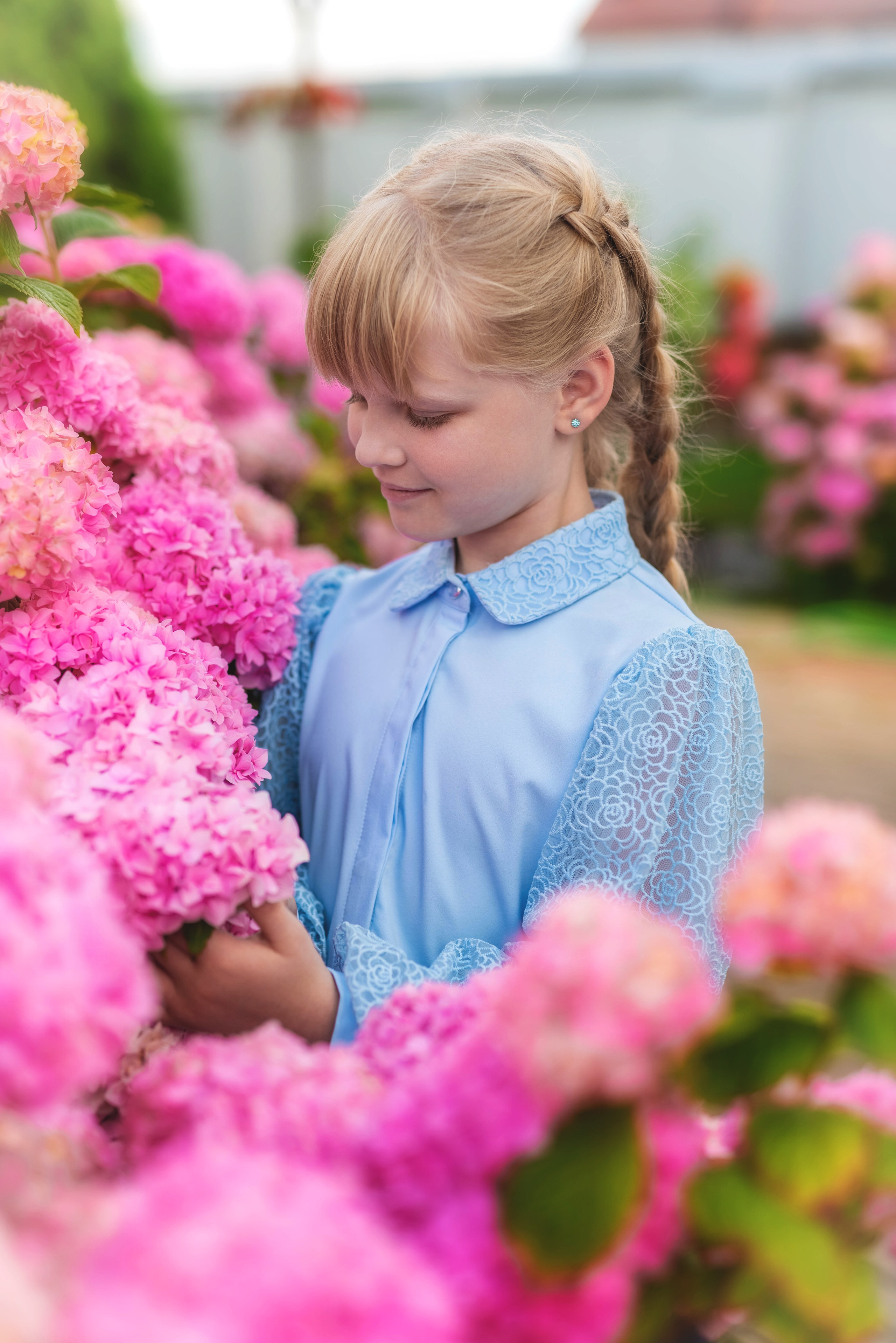 Фотосессия в розовых гортензиях. Семейный, детский фотограф в Воронеже Анна Никитина