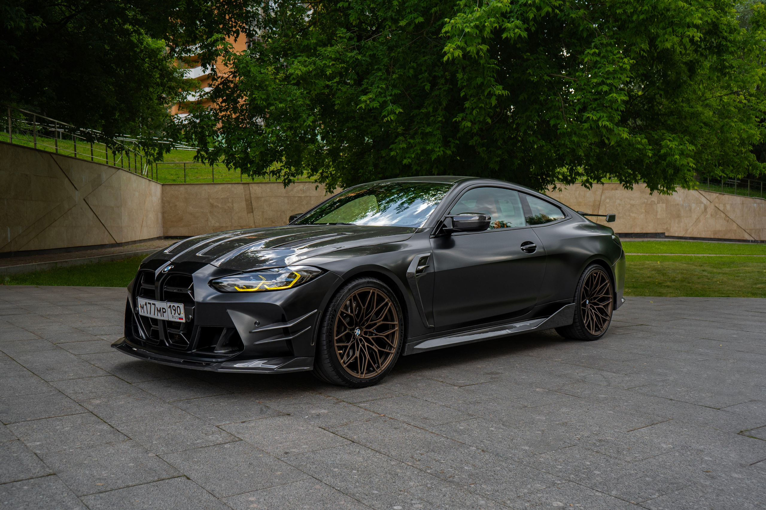 BMW M4 (Black matte). Автомобильный фотограф Ногинск Денис Городок