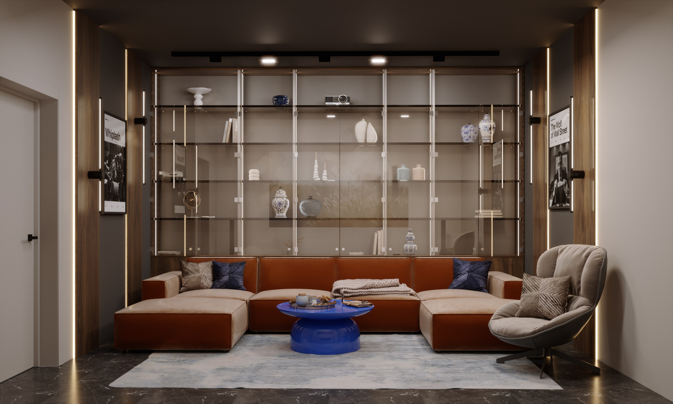 Cabinet «Leather & Whisky». Портфолио 3D визуализатора