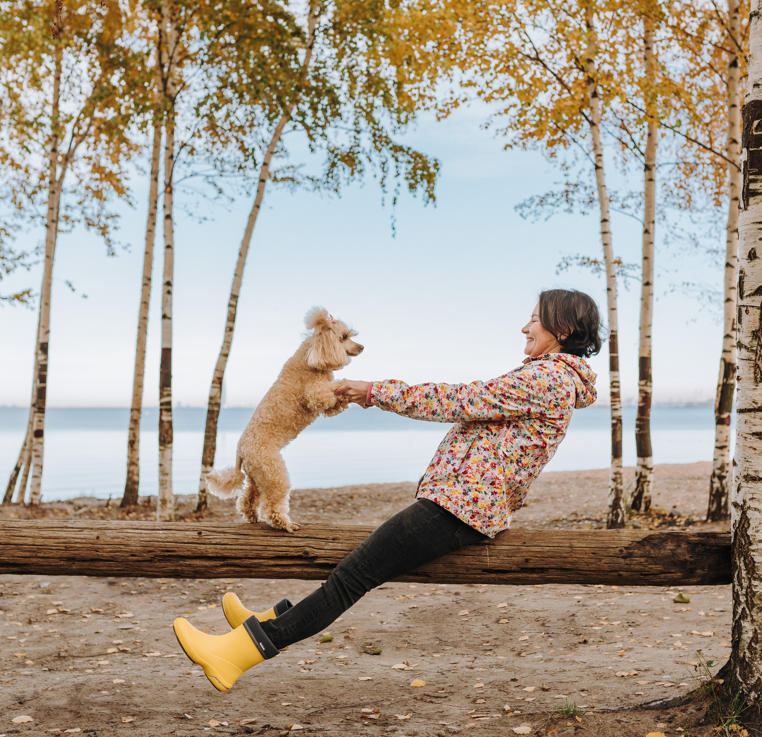 Фотосессия с собакой на пляже. Фотограф анималист в Спб недорого Олеся Майорова