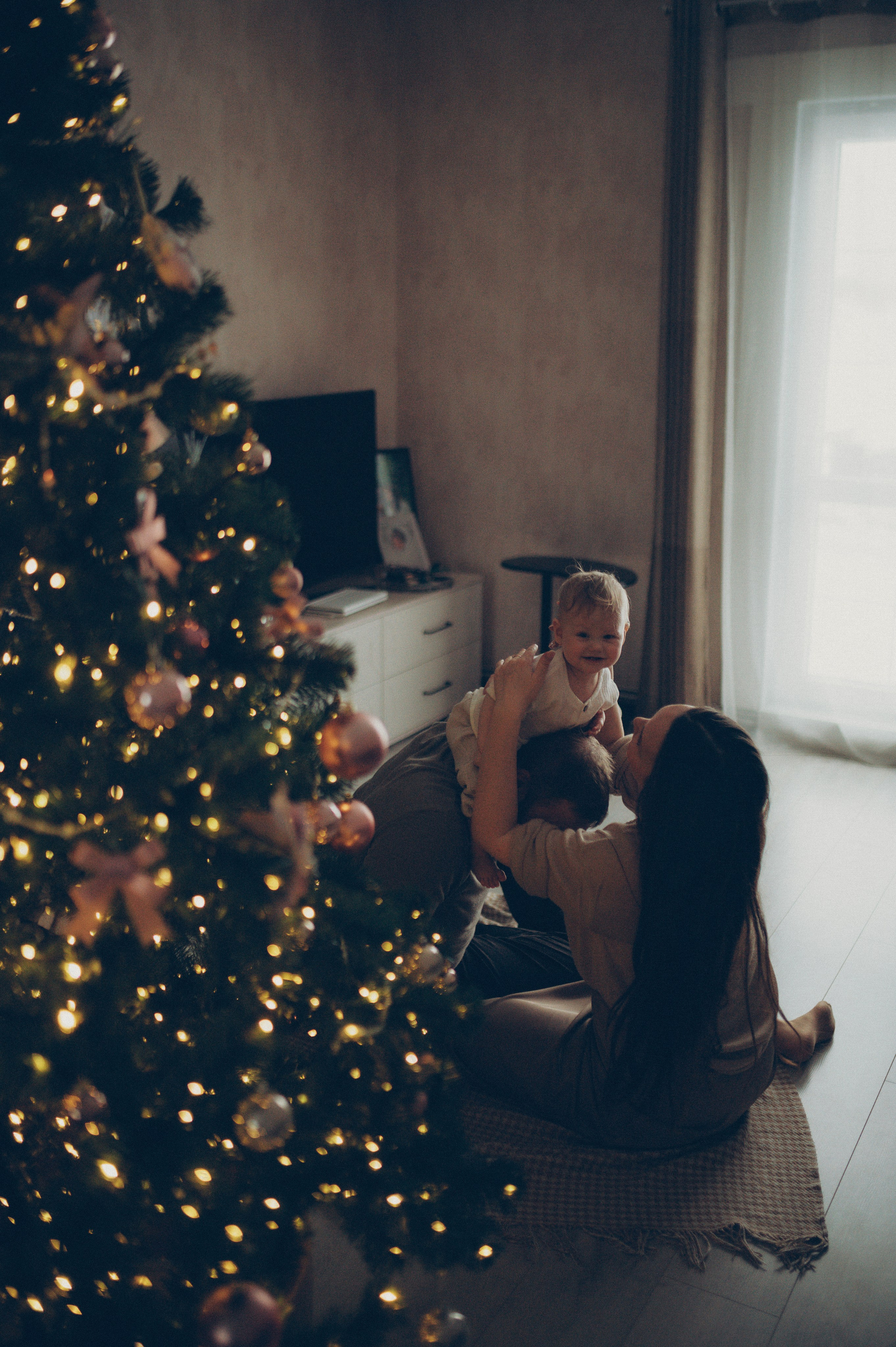 Лева, Жанна и Владимир (новогодняя домашняя). Фотограф, г. Лесной Свердловской области