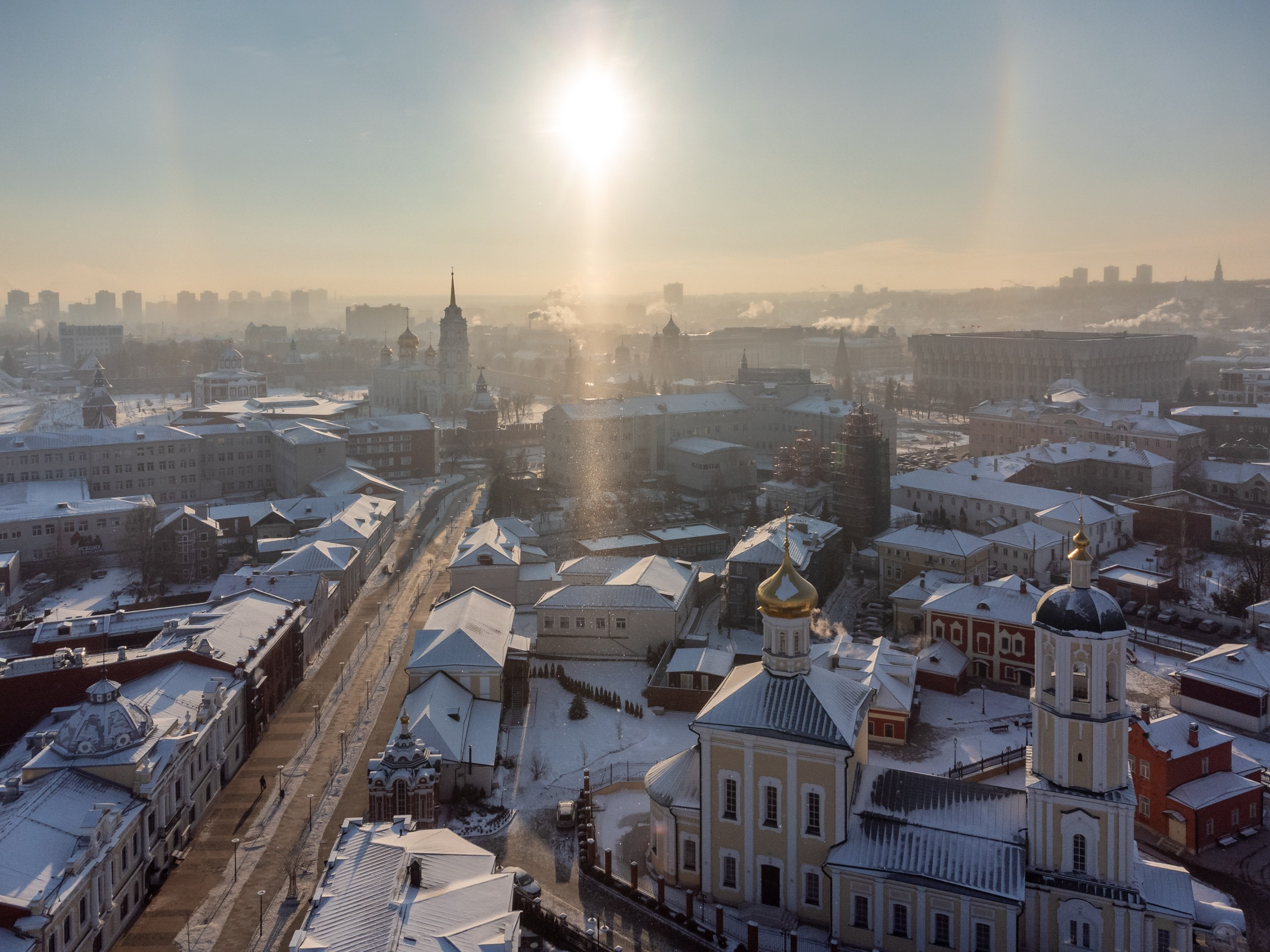 Покровская церковь, Улица Металлистов, зима