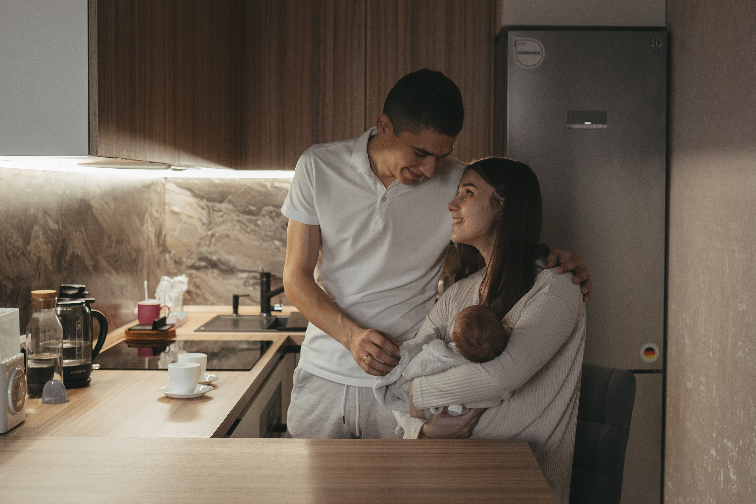 Наташа, Сергей и малыш Александр. Семейный и контент фотограф в Москве и Троицке Горелова Лизавета