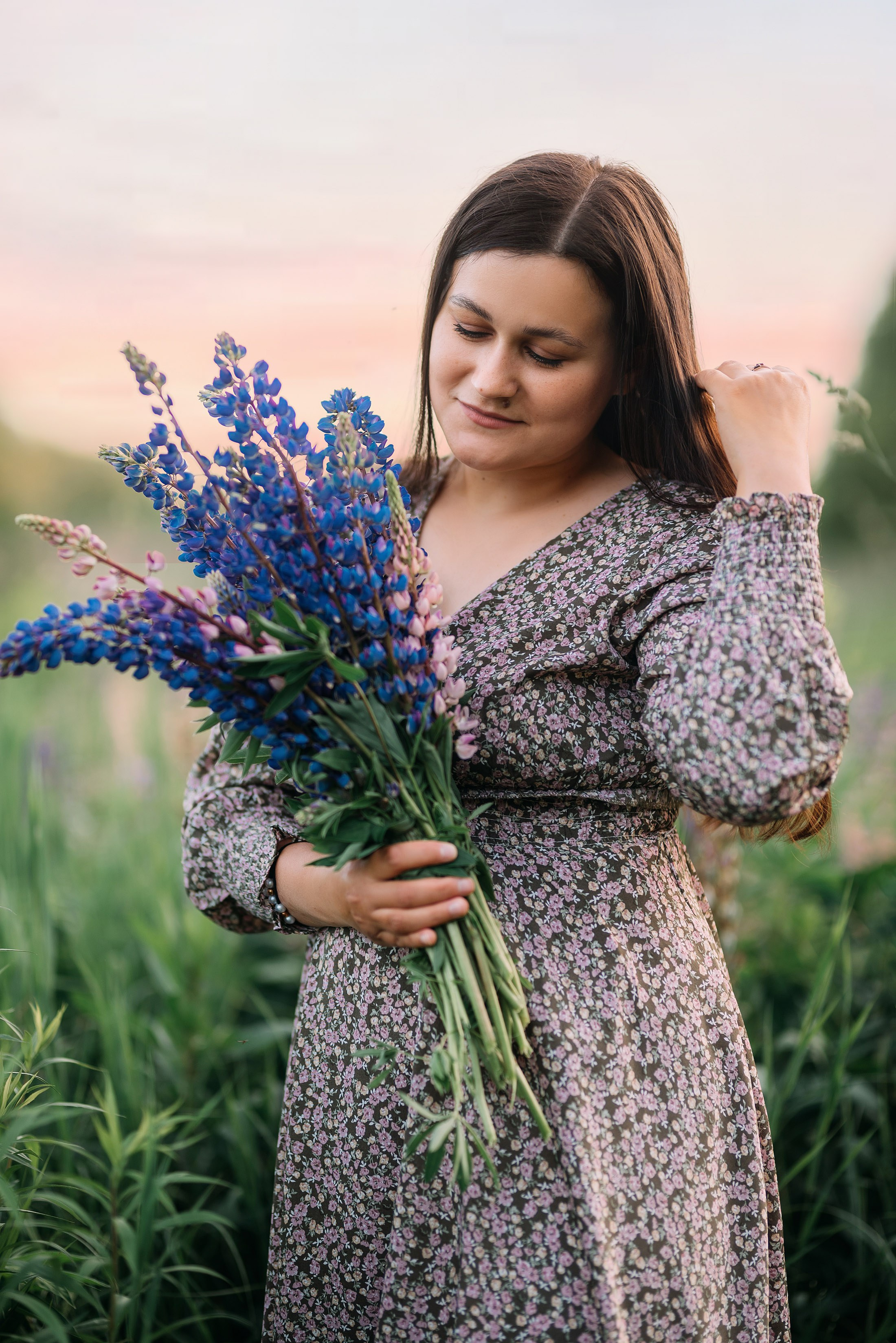 Анна в люпинах. Свадебный и семейный фотограф в Туле Ксения Сильвер
