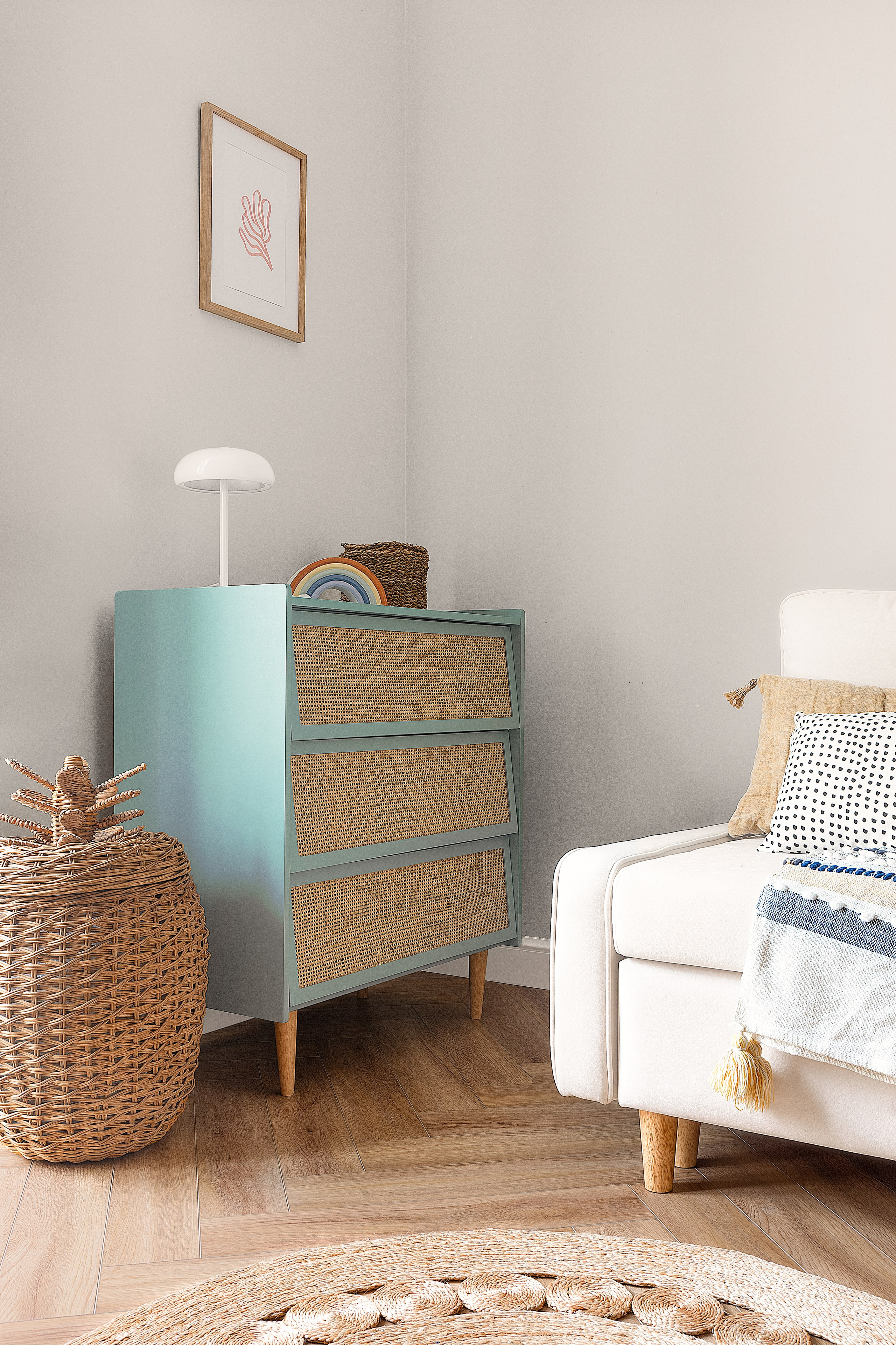 Фотография детской спальни, диван, kudiyarovfactory, Комод, La Redoute. Светильник, Zara Home.