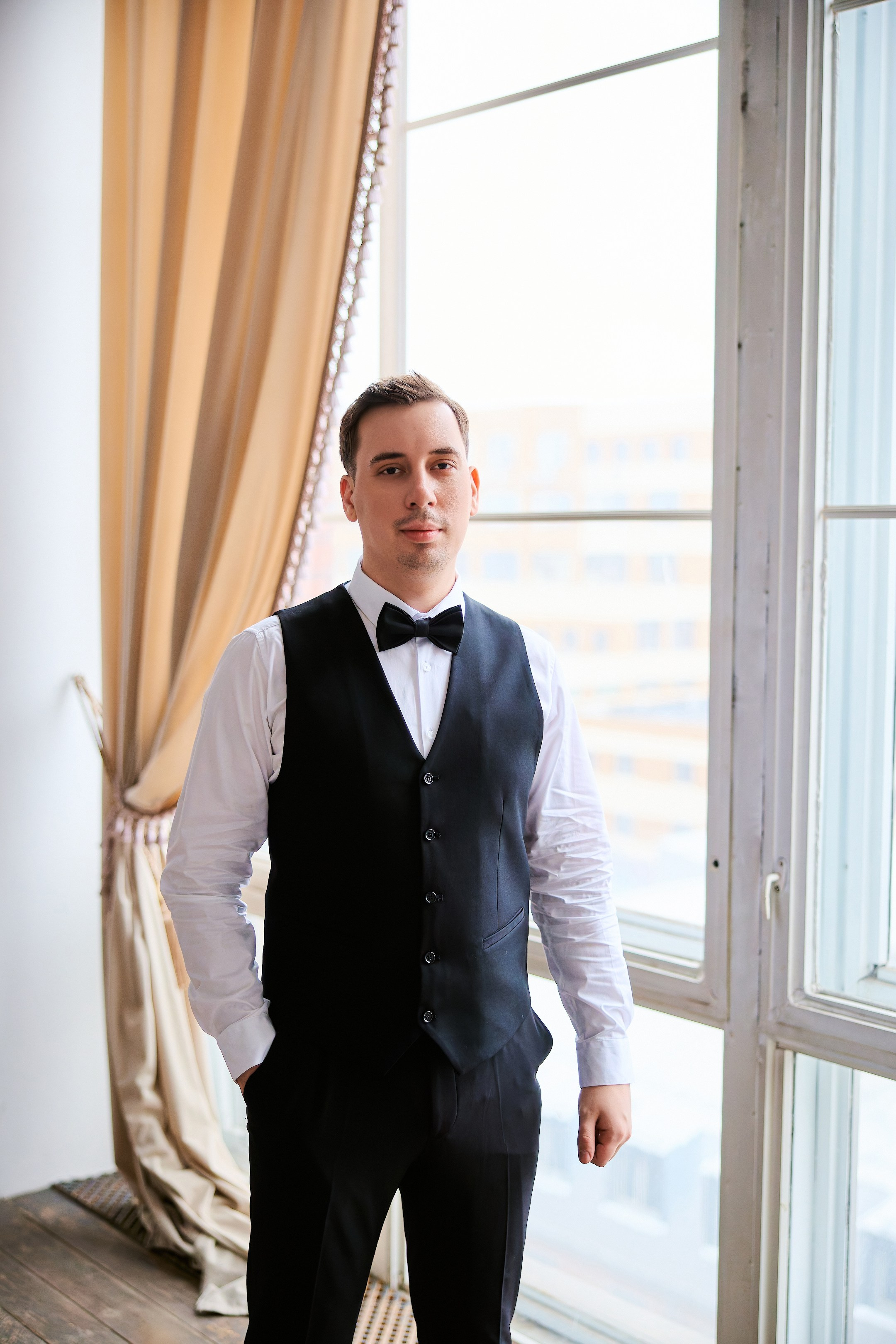 Свадебная фотосессия в студии. Свадебный фотограф Сергей Колбинский