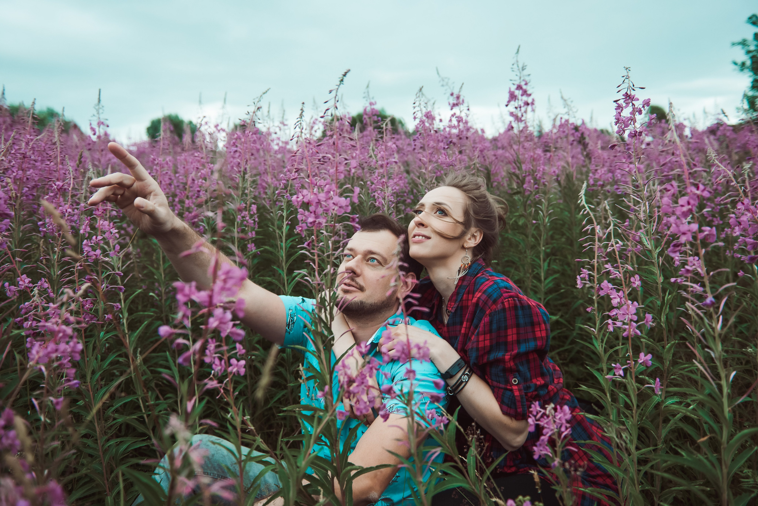 Александра и Вячеслав (фотосессия Love story на природе). Портретный, семейный и свадебный фотограф в Санкт-Петербурге и в Пушкине Ширяев Денис