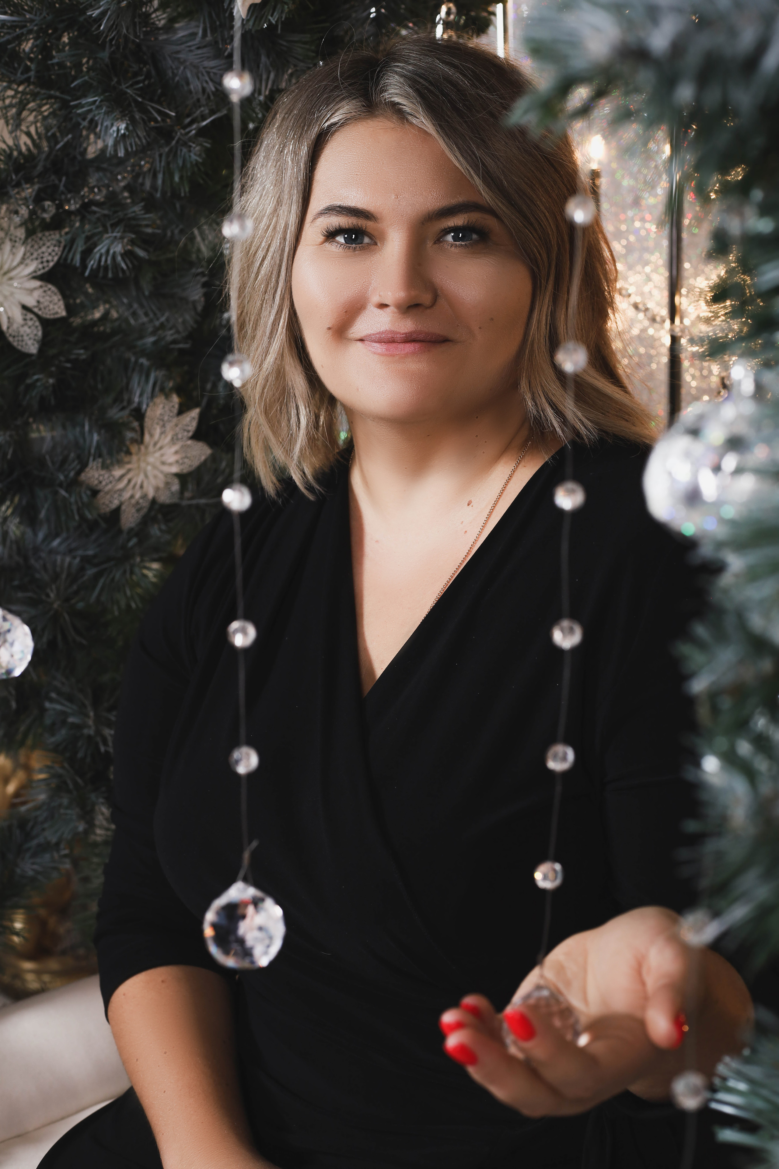 Ксения с семьей.Новогодняя 2022