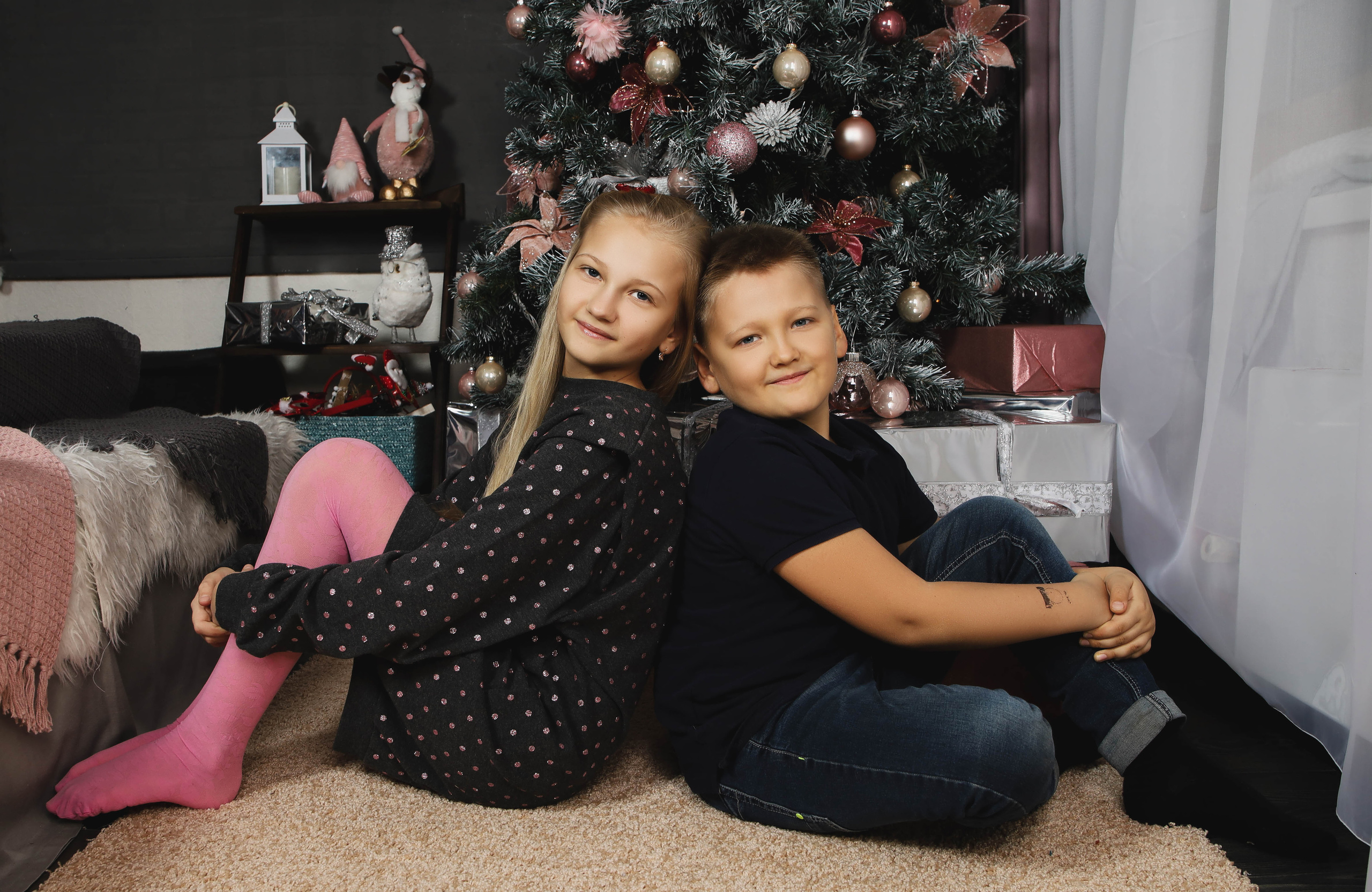 Ксения с семьей.Новогодняя 2022