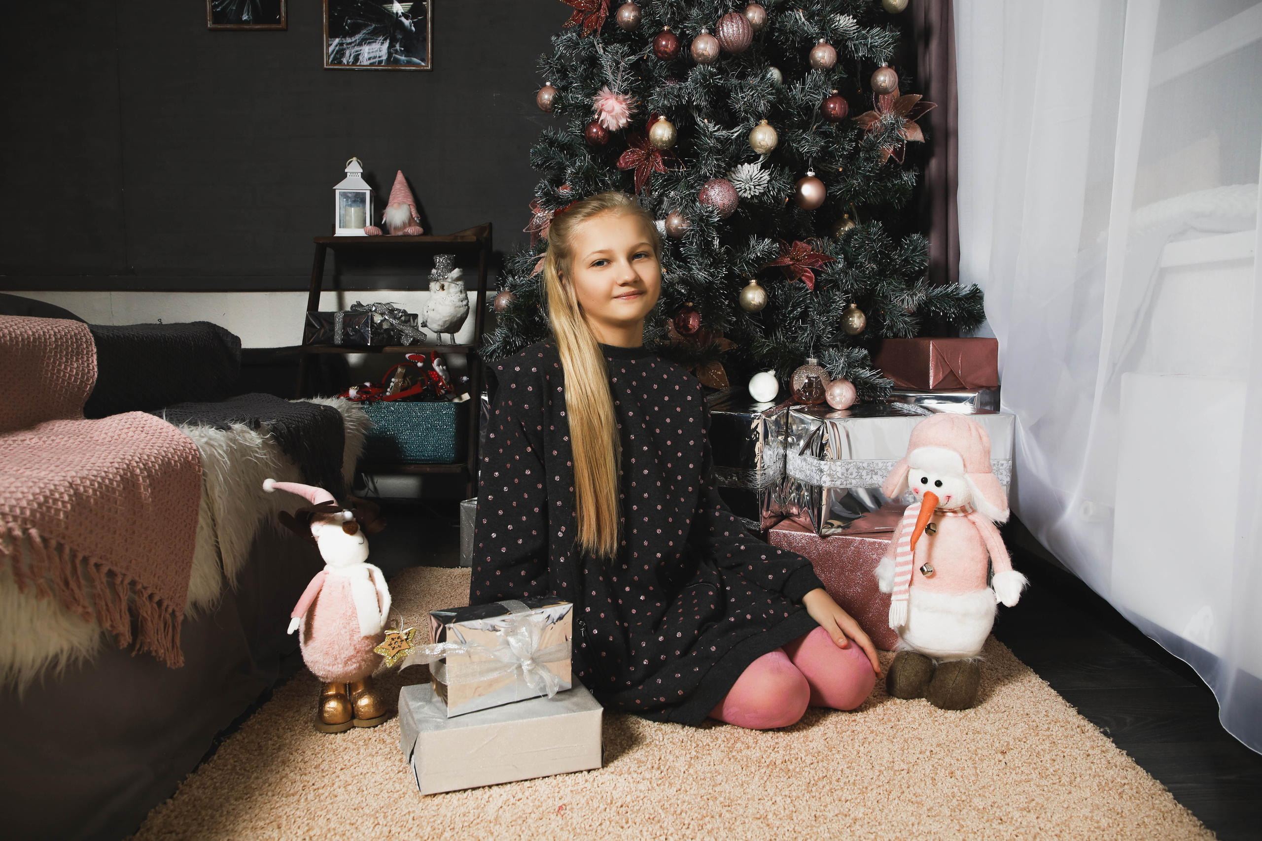 Ксения с семьей.Новогодняя 2022