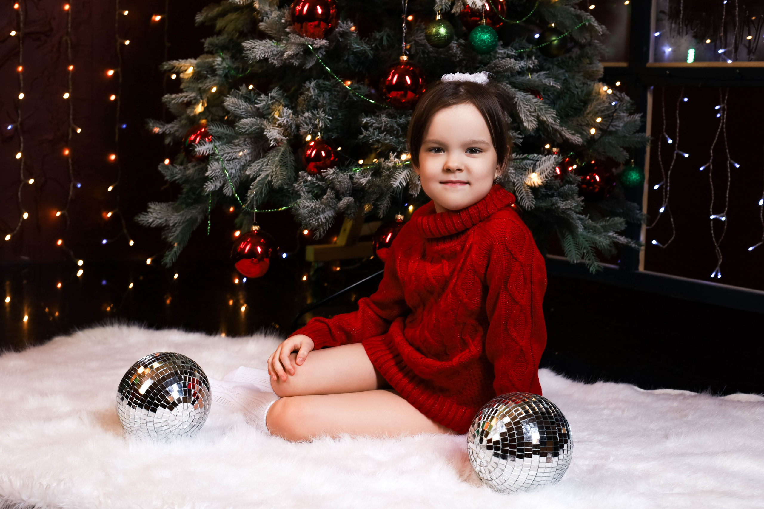 Анна с дочкой.Новогодняя 2022