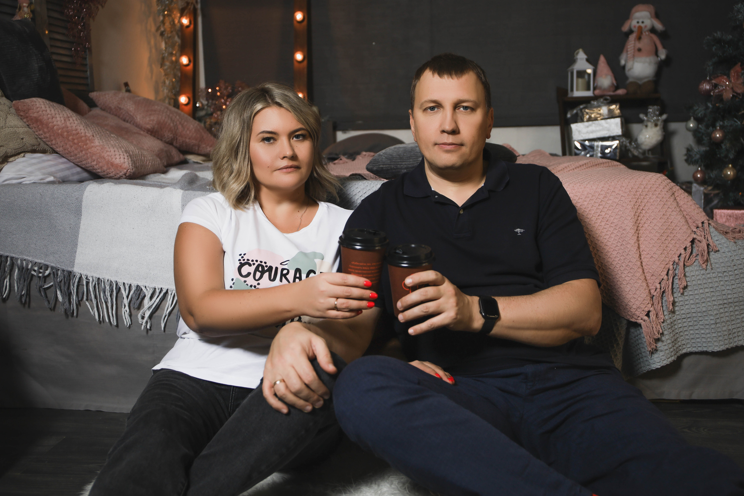 Ксения с семьей.Новогодняя 2022