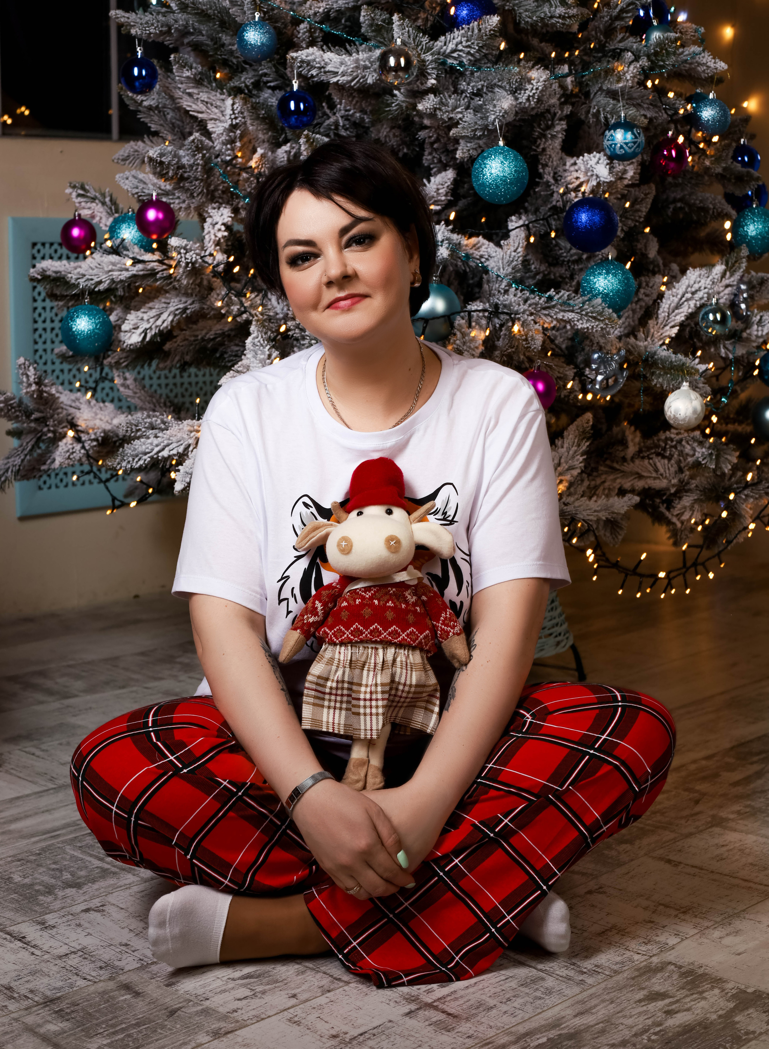 Анна с дочкой.Новогодняя 2022