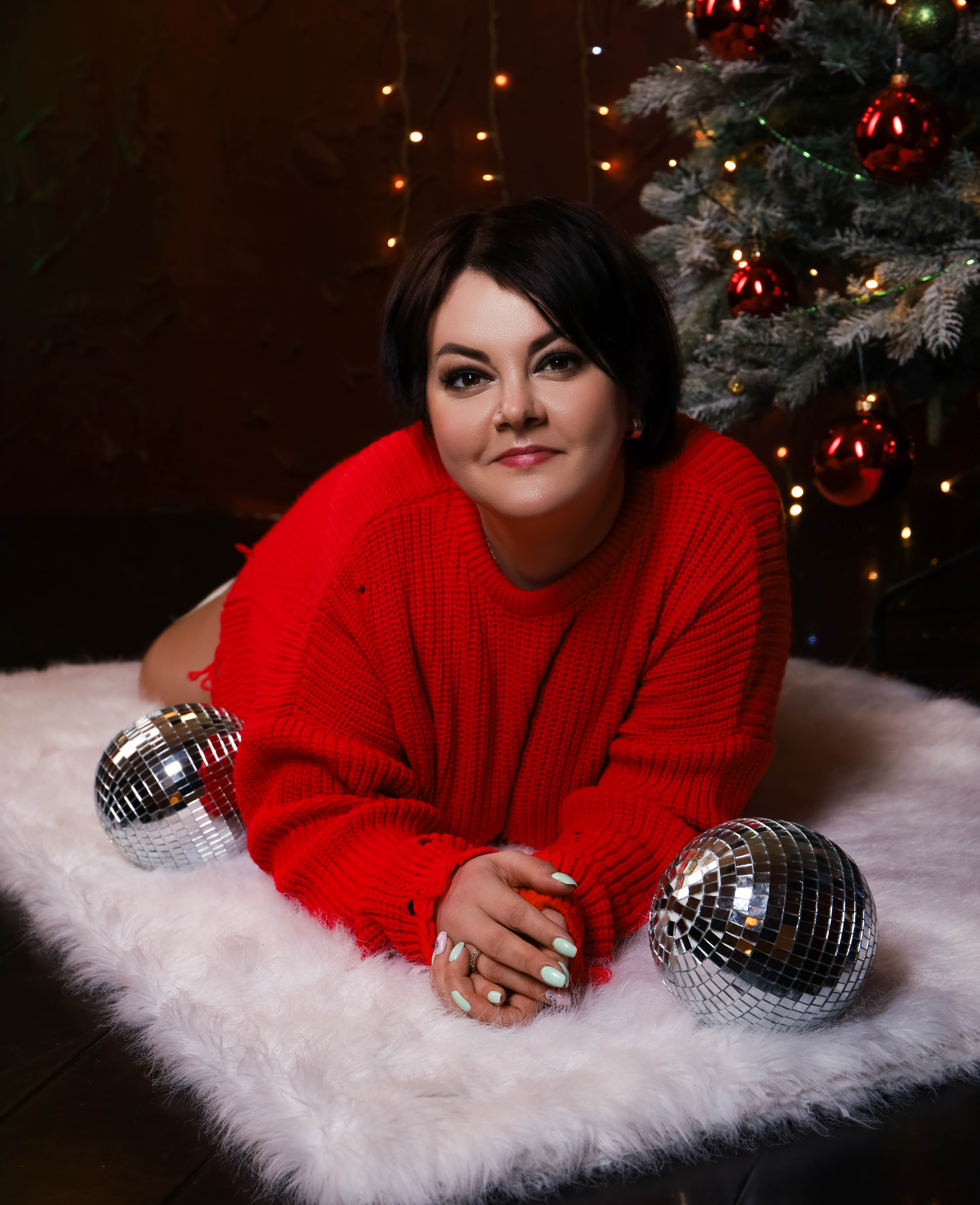 Анна с дочкой.Новогодняя 2022